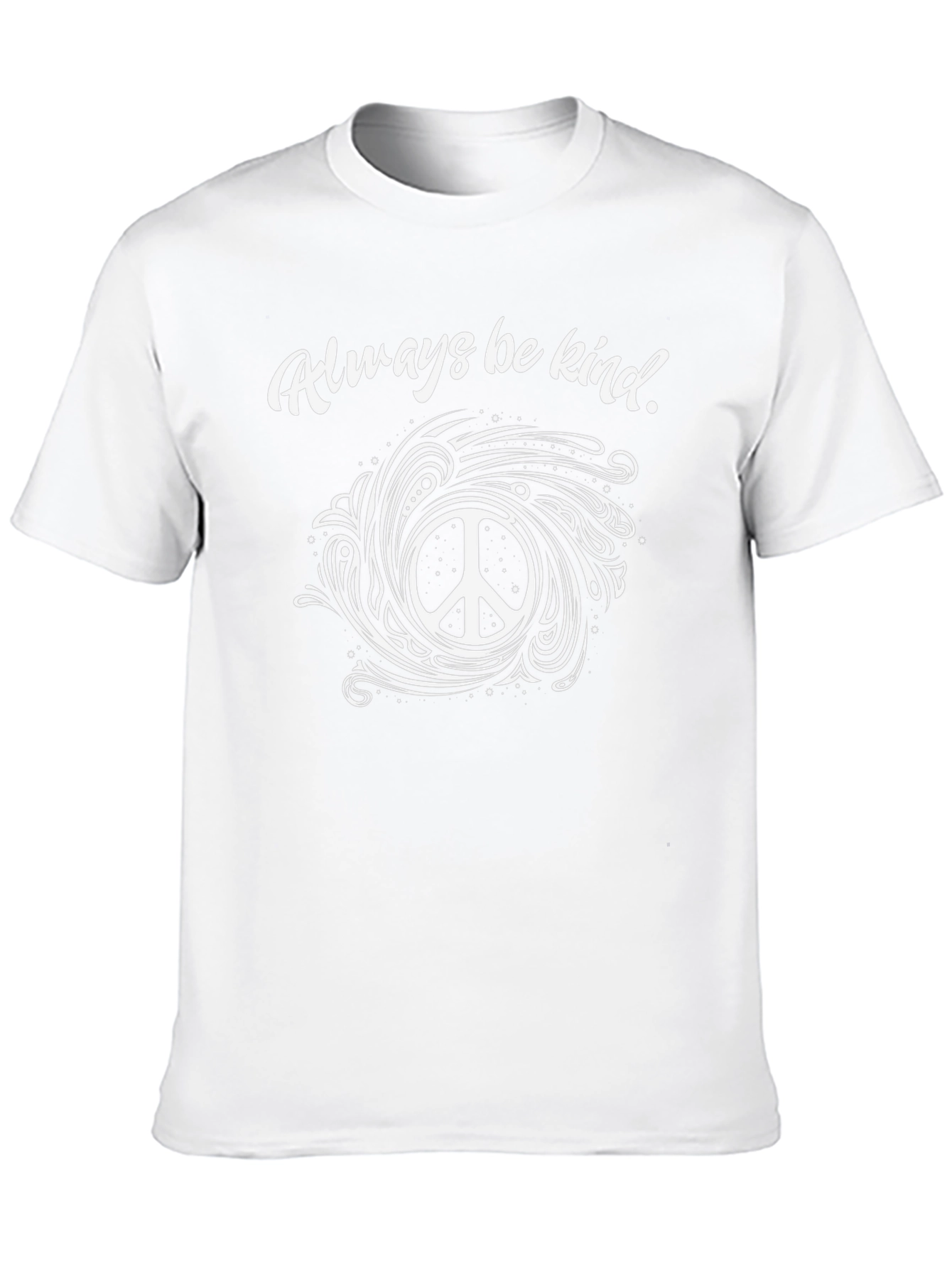 Always Be Kind Peace Sign Graphic Tee - Black