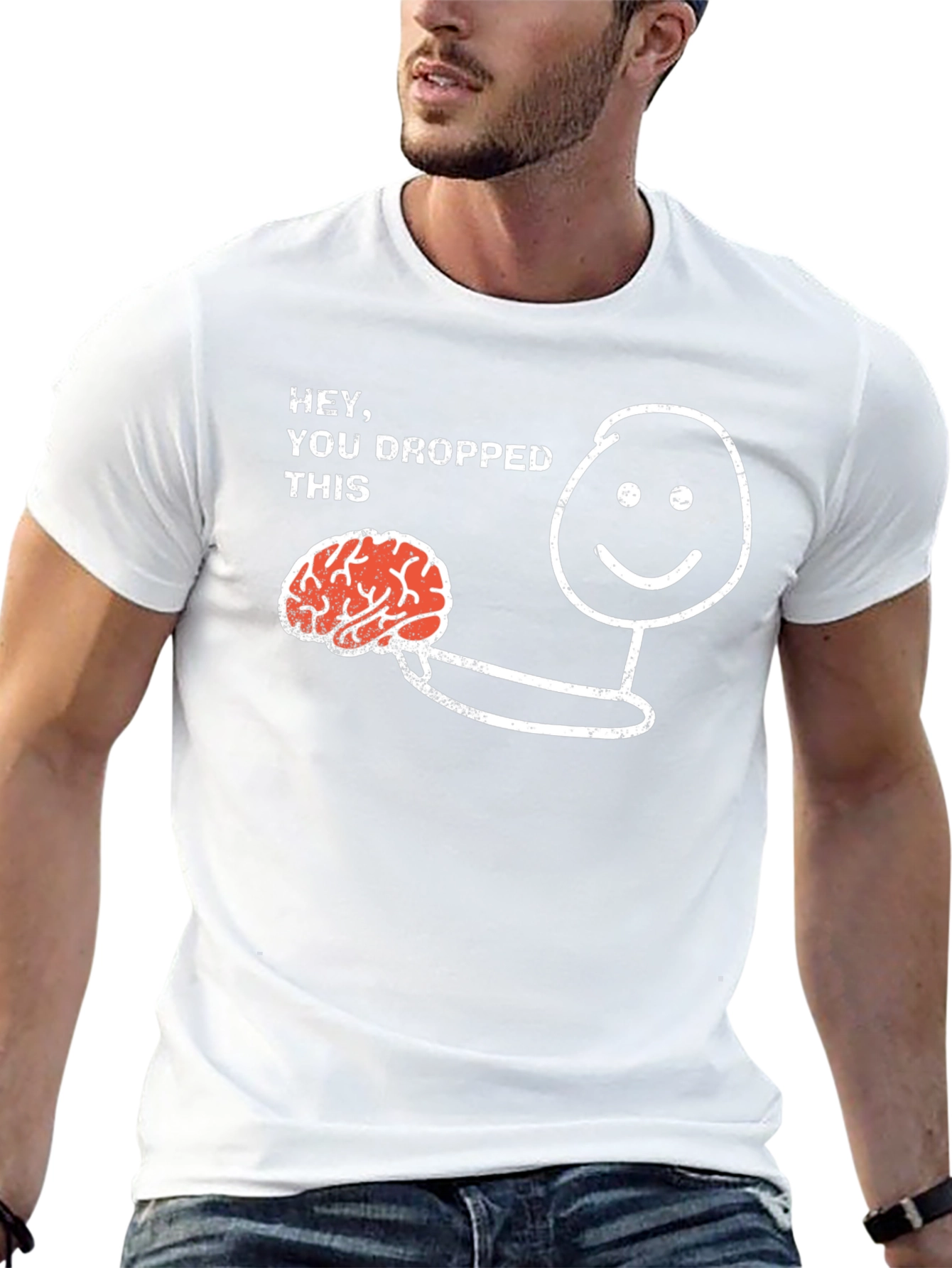Funny You Dropped This Brain Graphic Tee