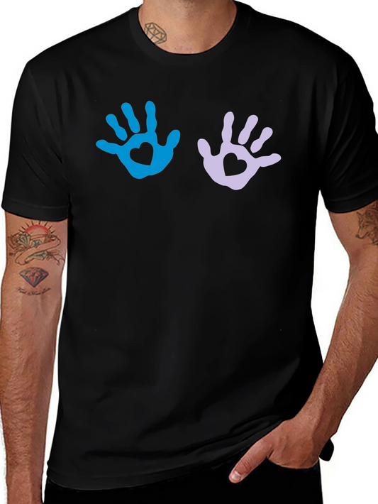Heart Handprint Graphic T-Shirt