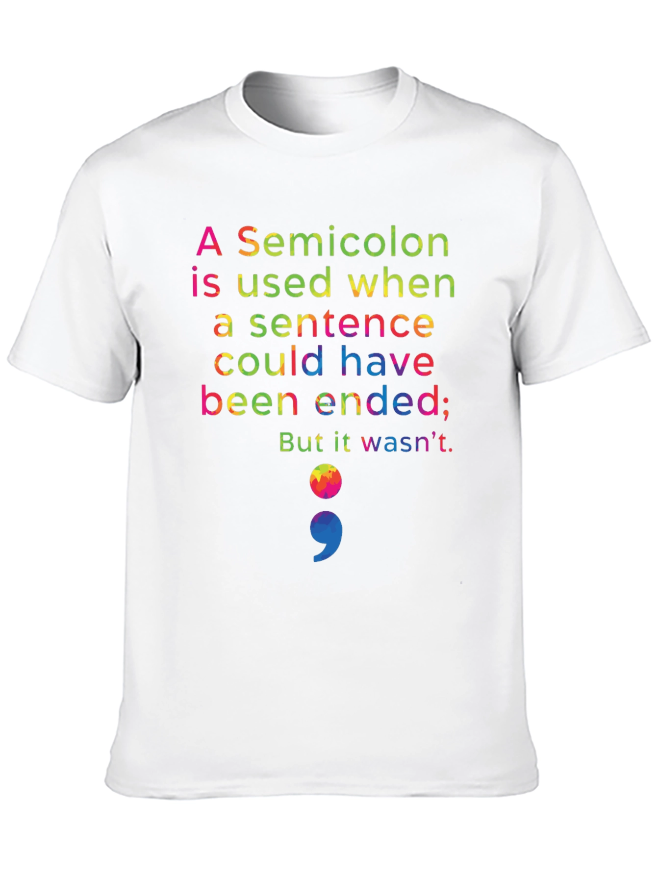 Semicolon Mental Health Awareness Graphic Tee