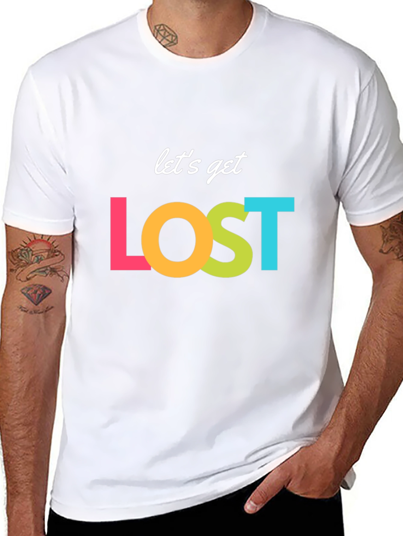 Lets Get Lost Graphic T-Shirt - Stylish Adventure Tee