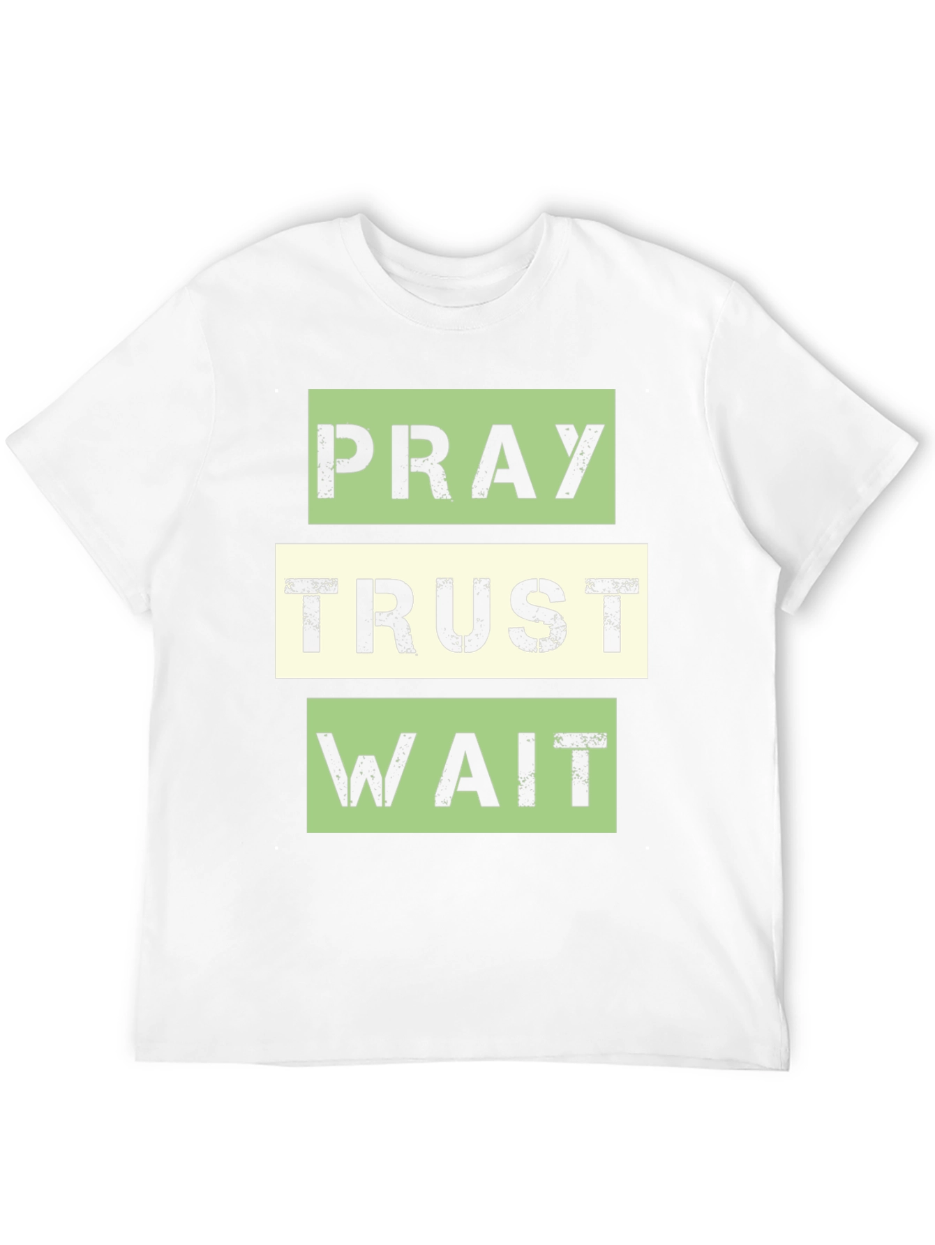 Pray Trust Wait Graphic Tee - Inspirational T-Shirt