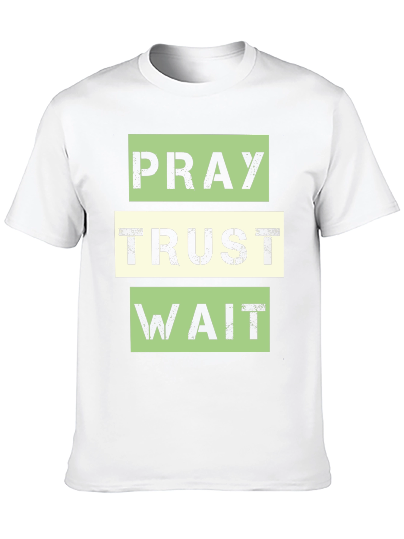 Pray Trust Wait Graphic Tee - Inspirational T-Shirt