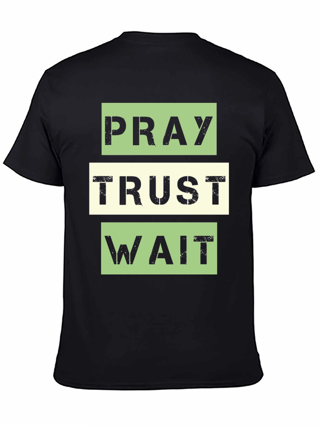 Pray Trust Wait Graphic Tee - Inspirational T-Shirt