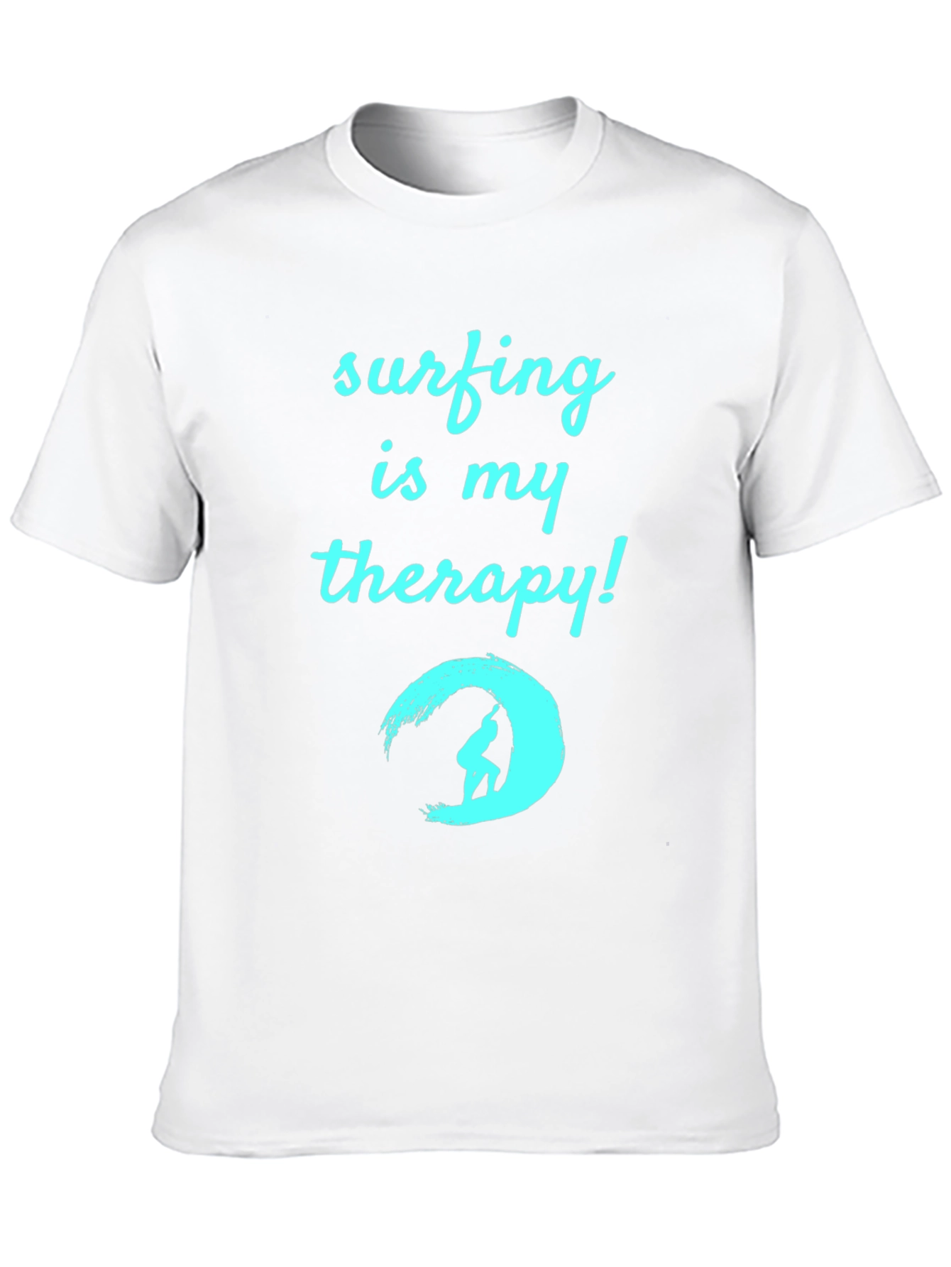 Surfing is My Therapy T-Shirt - Black Surf Tee