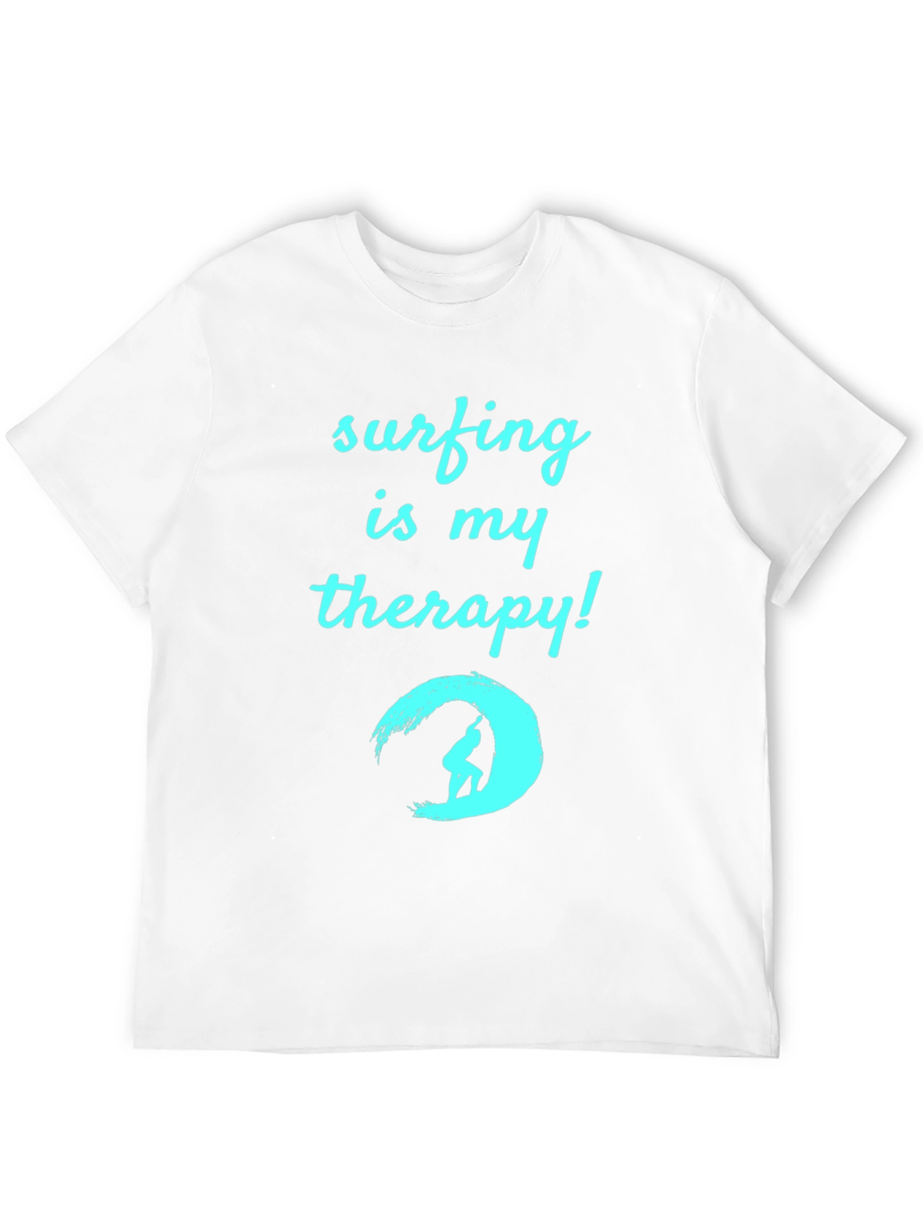 Surfing is My Therapy T-Shirt - Black Surf Tee
