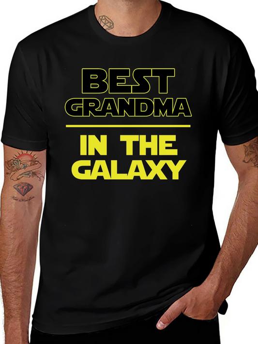 Best Grandma In The Galaxy Star Wars Style Black T-Shirt