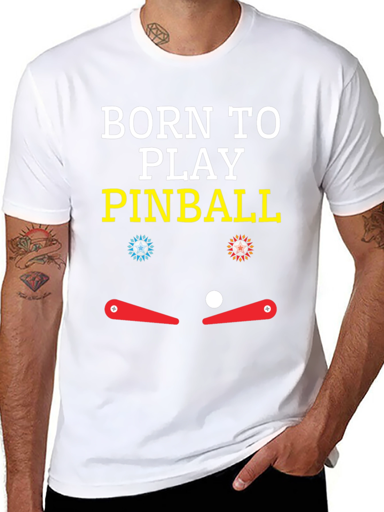 Born to Play Pinball Graphic T-Shirt