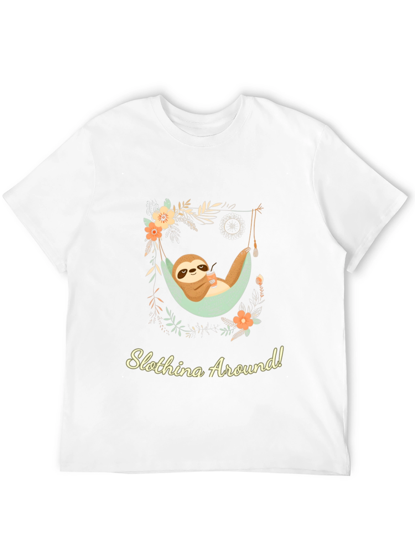 Slothina Around Black T-Shirt