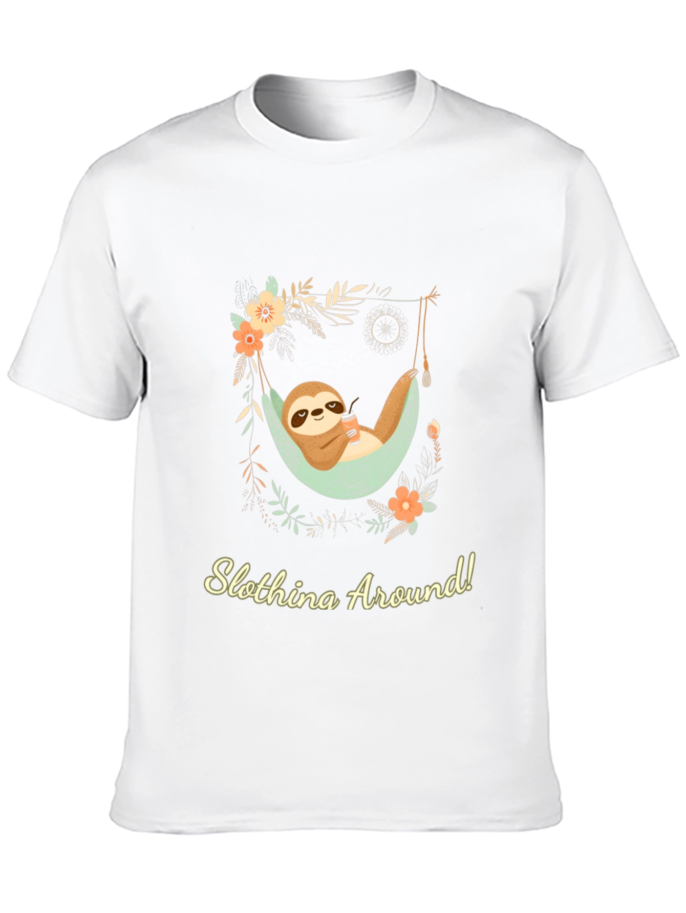 Slothina Around Black T-Shirt