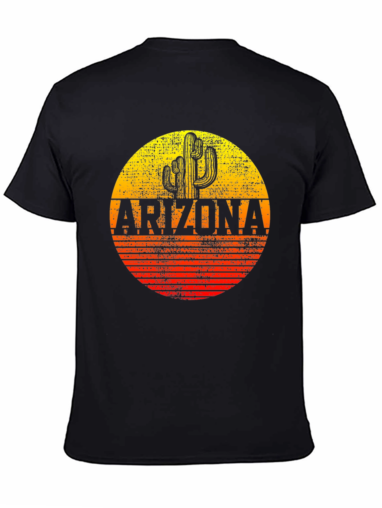Arizona Cactus Graphic T-Shirt - Retro Sunset Design