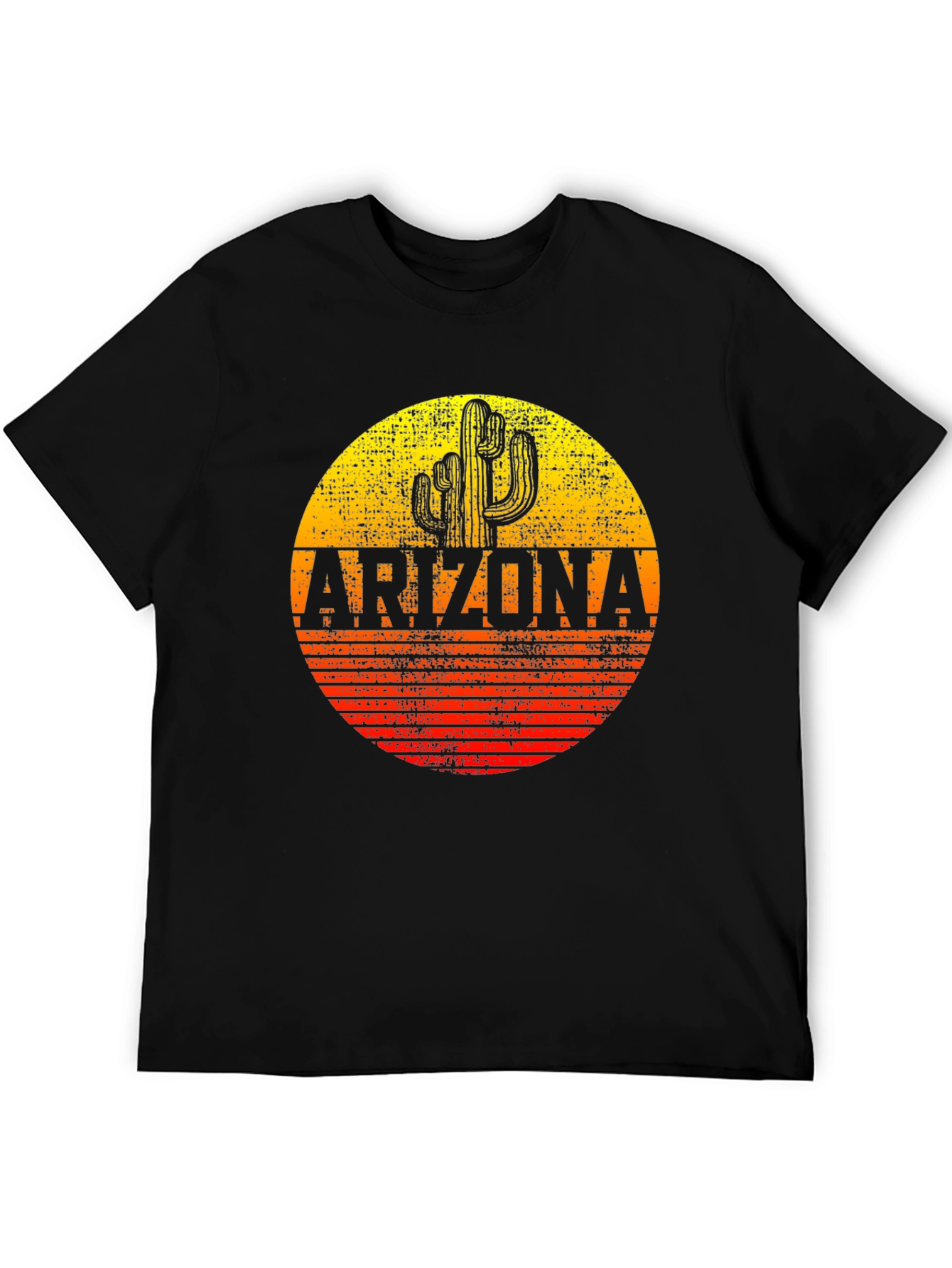 Arizona Cactus Graphic T-Shirt - Retro Sunset Design