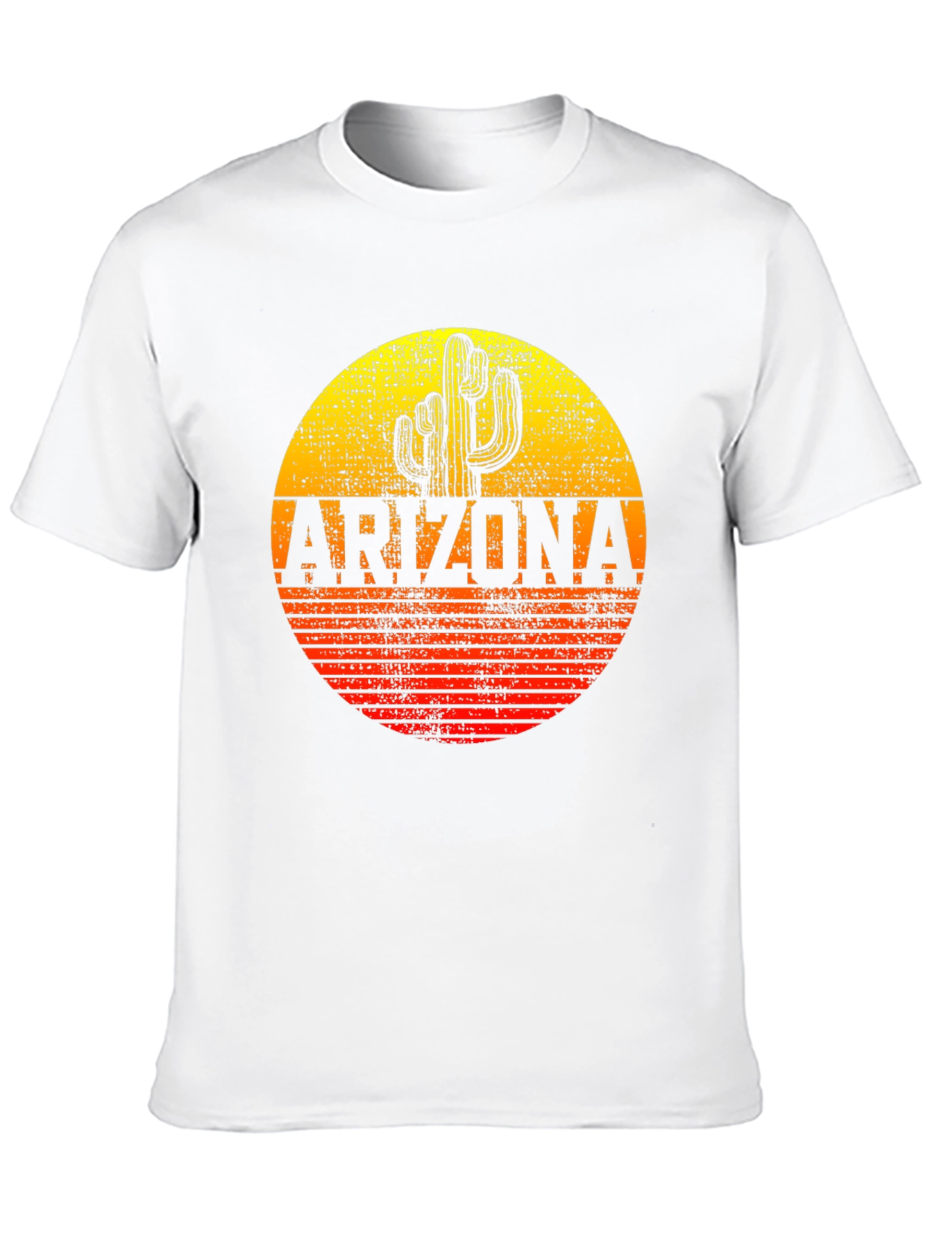 Arizona Cactus Graphic T-Shirt - Retro Sunset Design