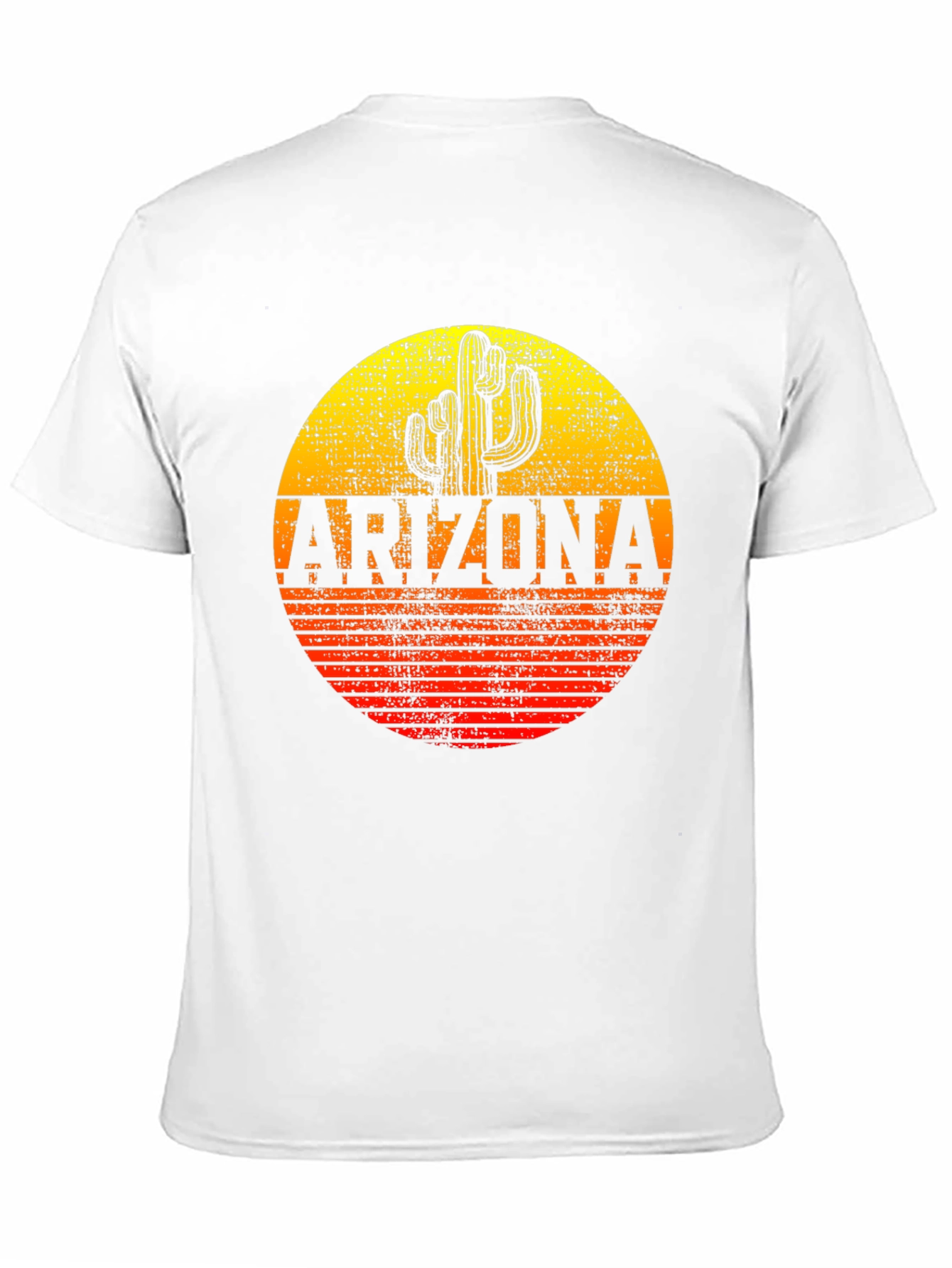 Arizona Cactus Graphic T-Shirt - Retro Sunset Design