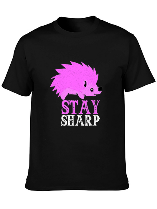 Stay Sharp Hedgehog T-Shirt - Funny Graphic Tee