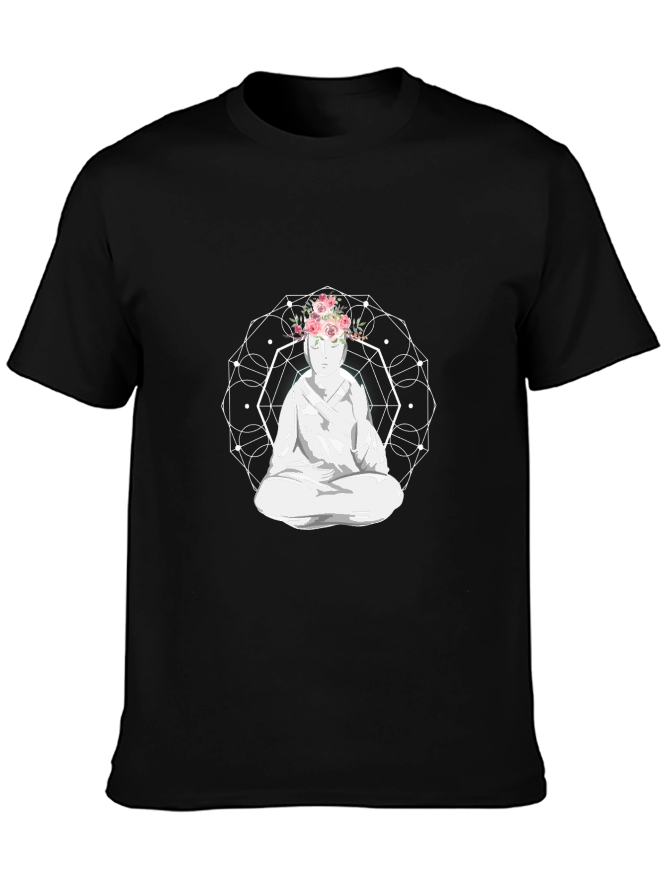 Meditative Floral Crown Graphic Tee