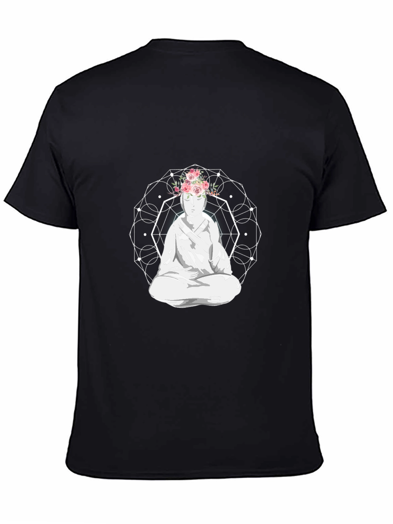 Meditative Floral Crown Graphic Tee