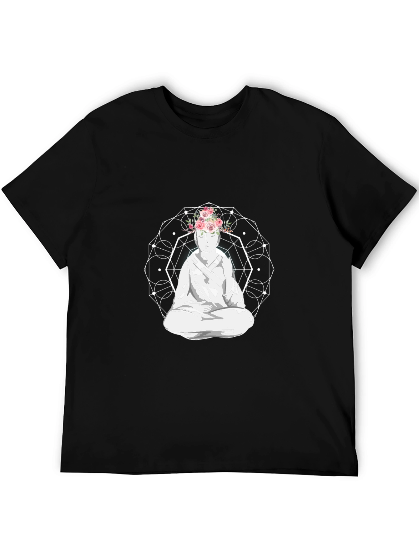 Meditative Floral Crown Graphic Tee