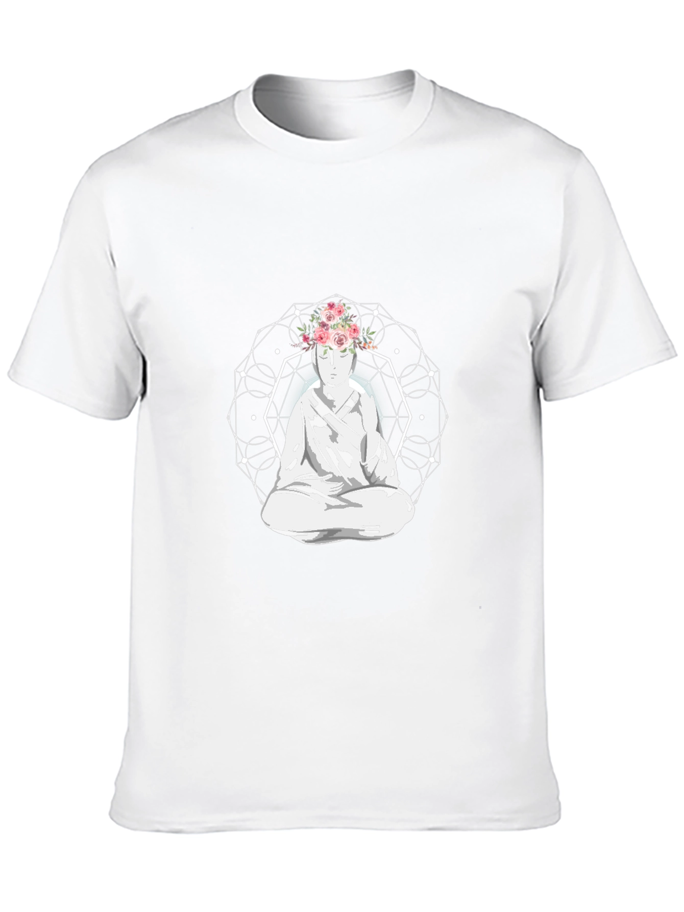 Meditative Floral Crown Graphic Tee