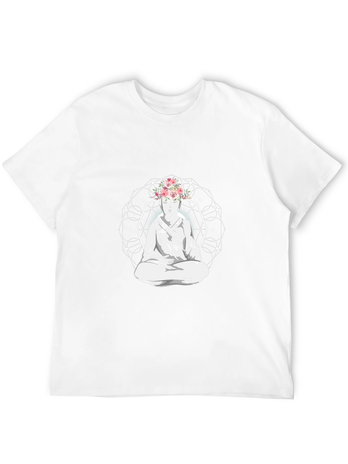 Meditative Floral Crown Graphic Tee