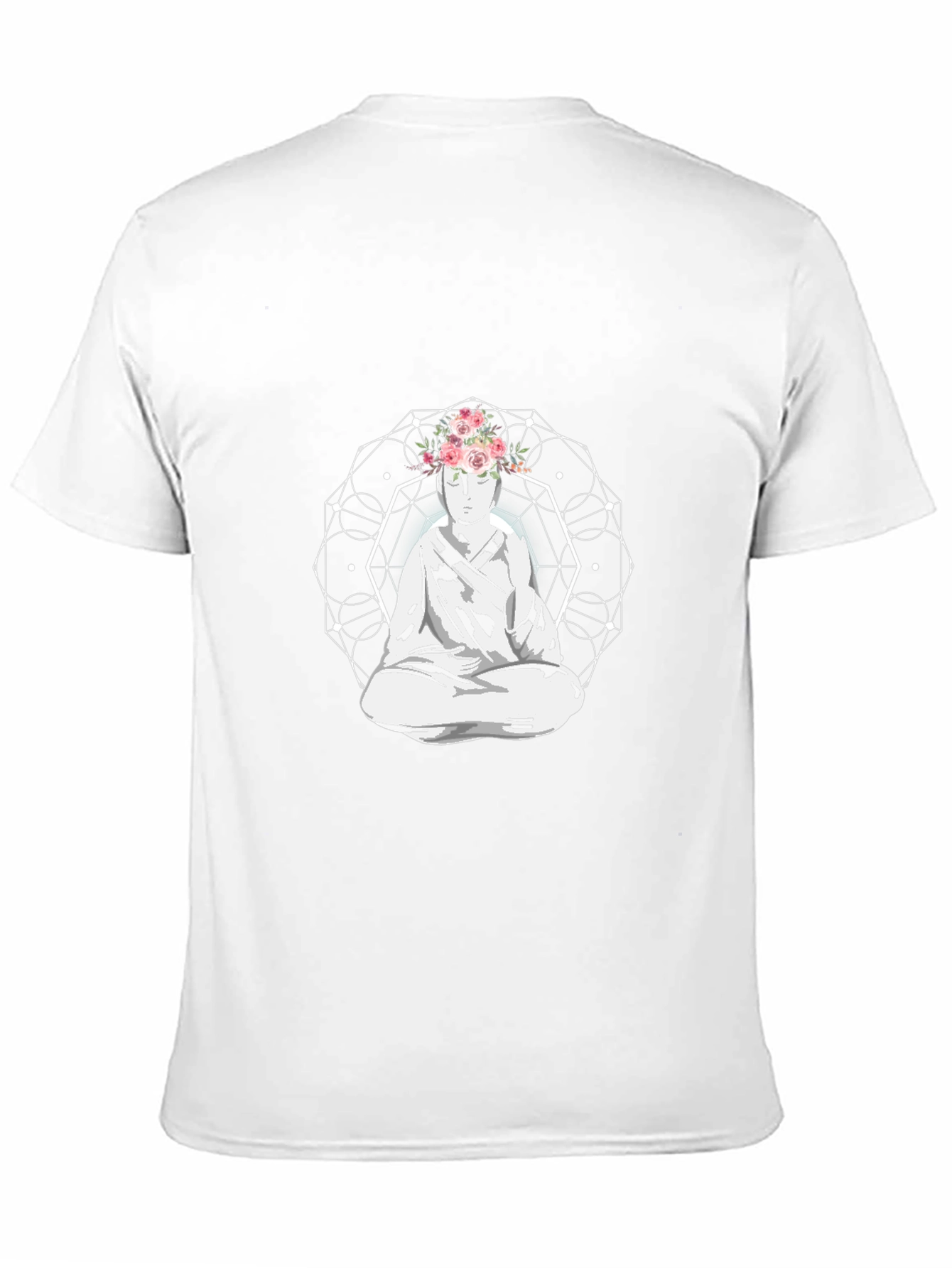Meditative Floral Crown Graphic Tee