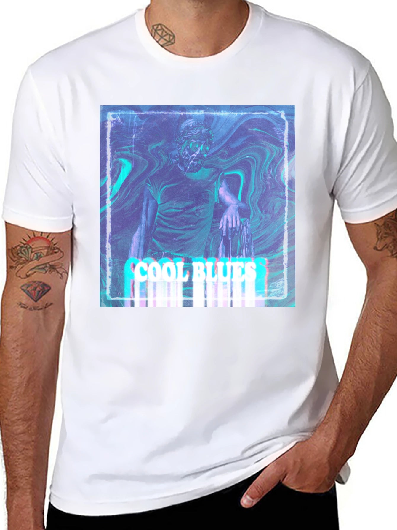Cool Blues Graphic T-Shirt