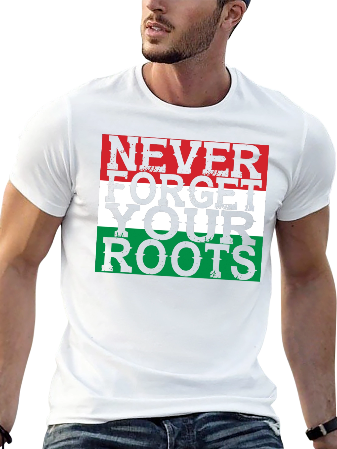 Never Forget Your Roots T-Shirt - Patriotic Design