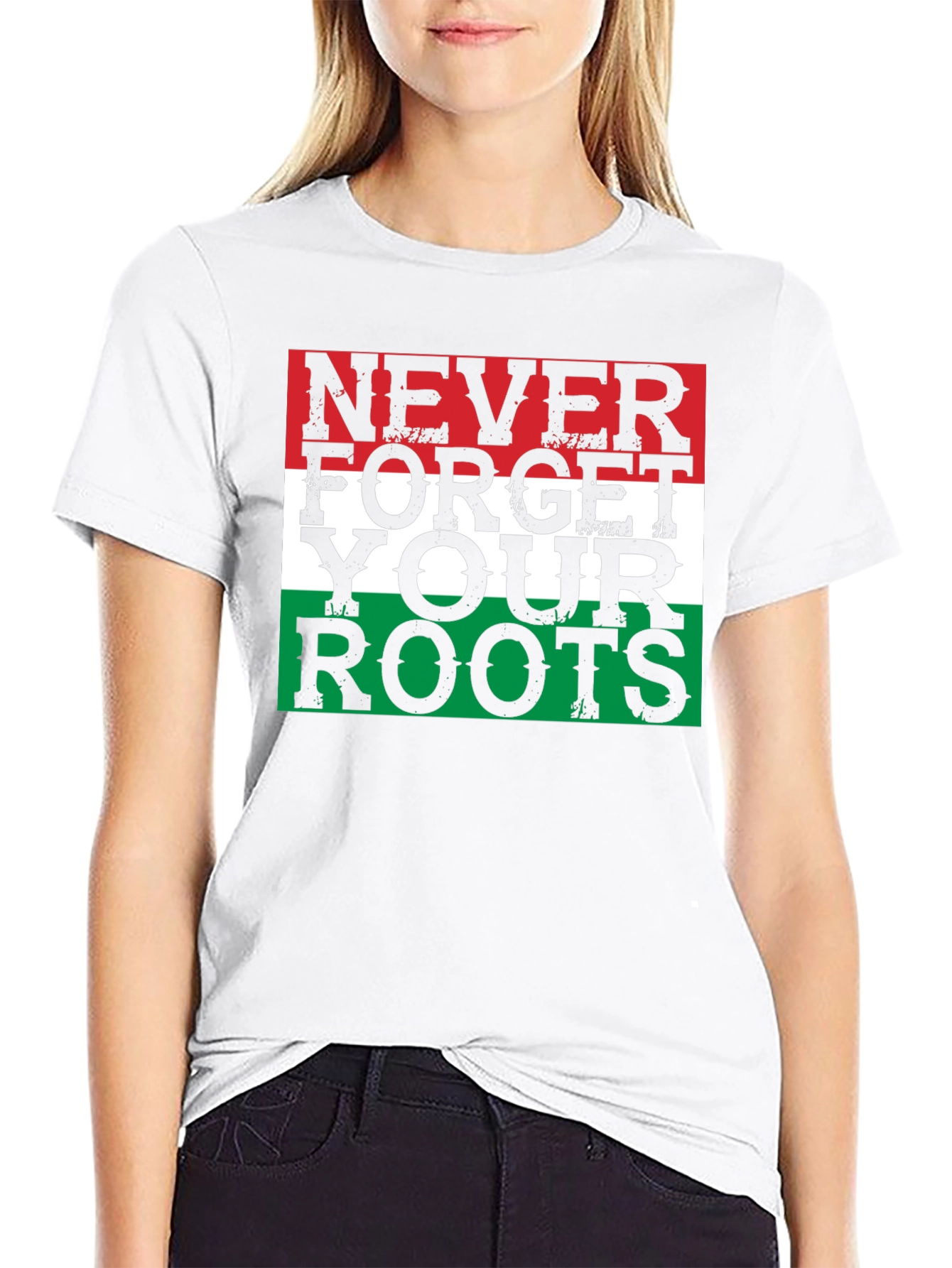 Never Forget Your Roots T-Shirt - Patriotic Design