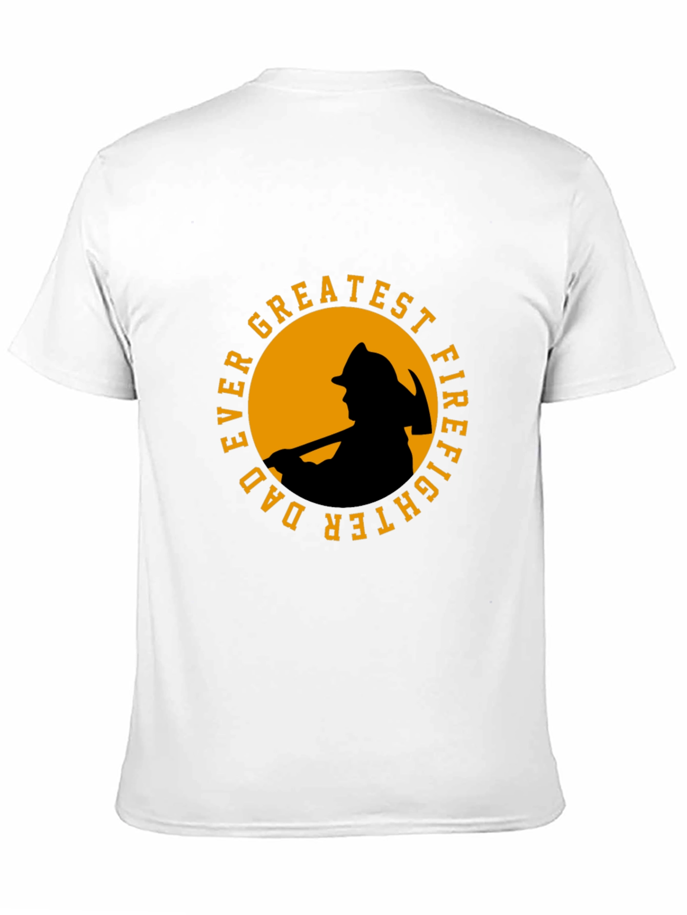 Greatest Dad Firefighter T-Shirt - Black Cotton Tee