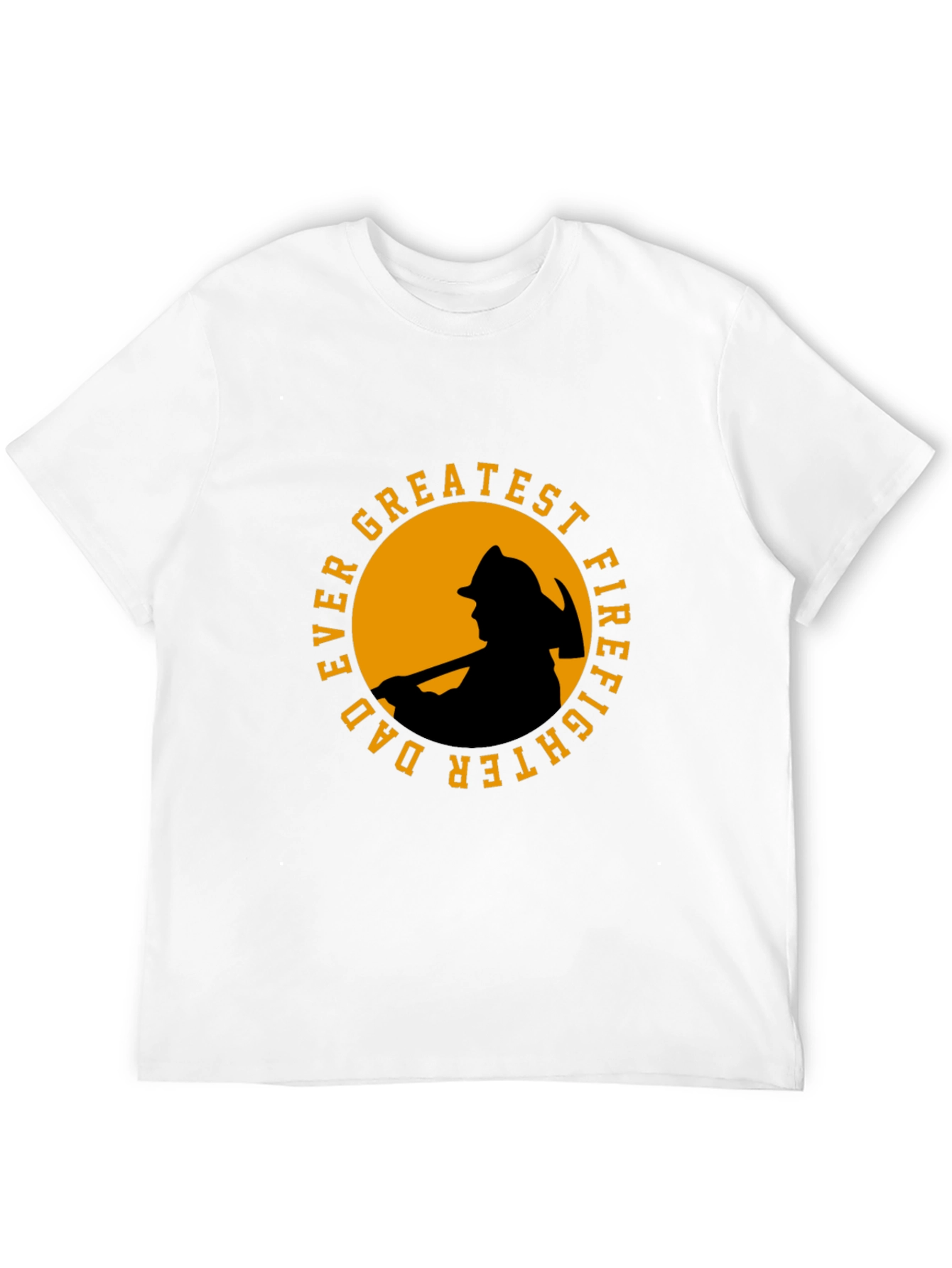 Greatest Dad Firefighter T-Shirt - Black Cotton Tee