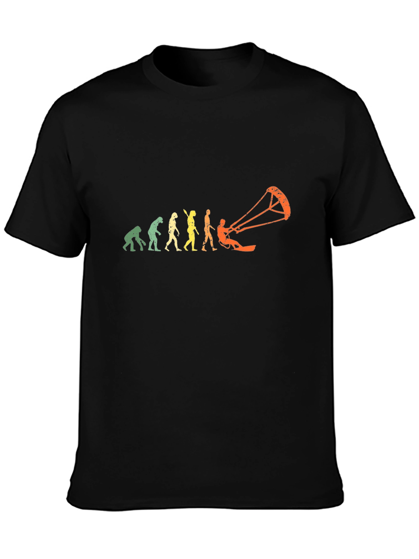 Evolution of Kiteboarding Black T-Shirt