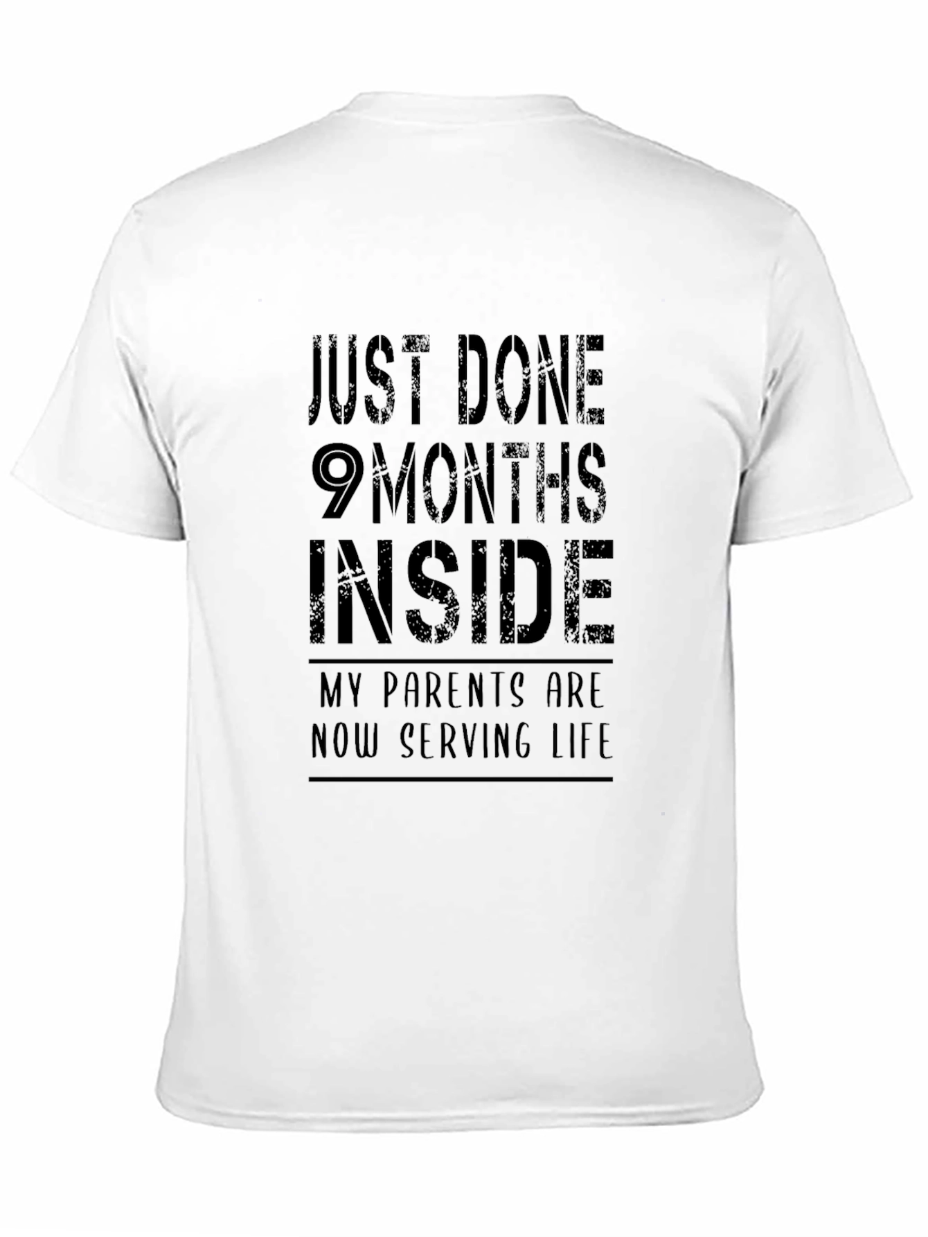 9 Months Inside Black Graphic Tee