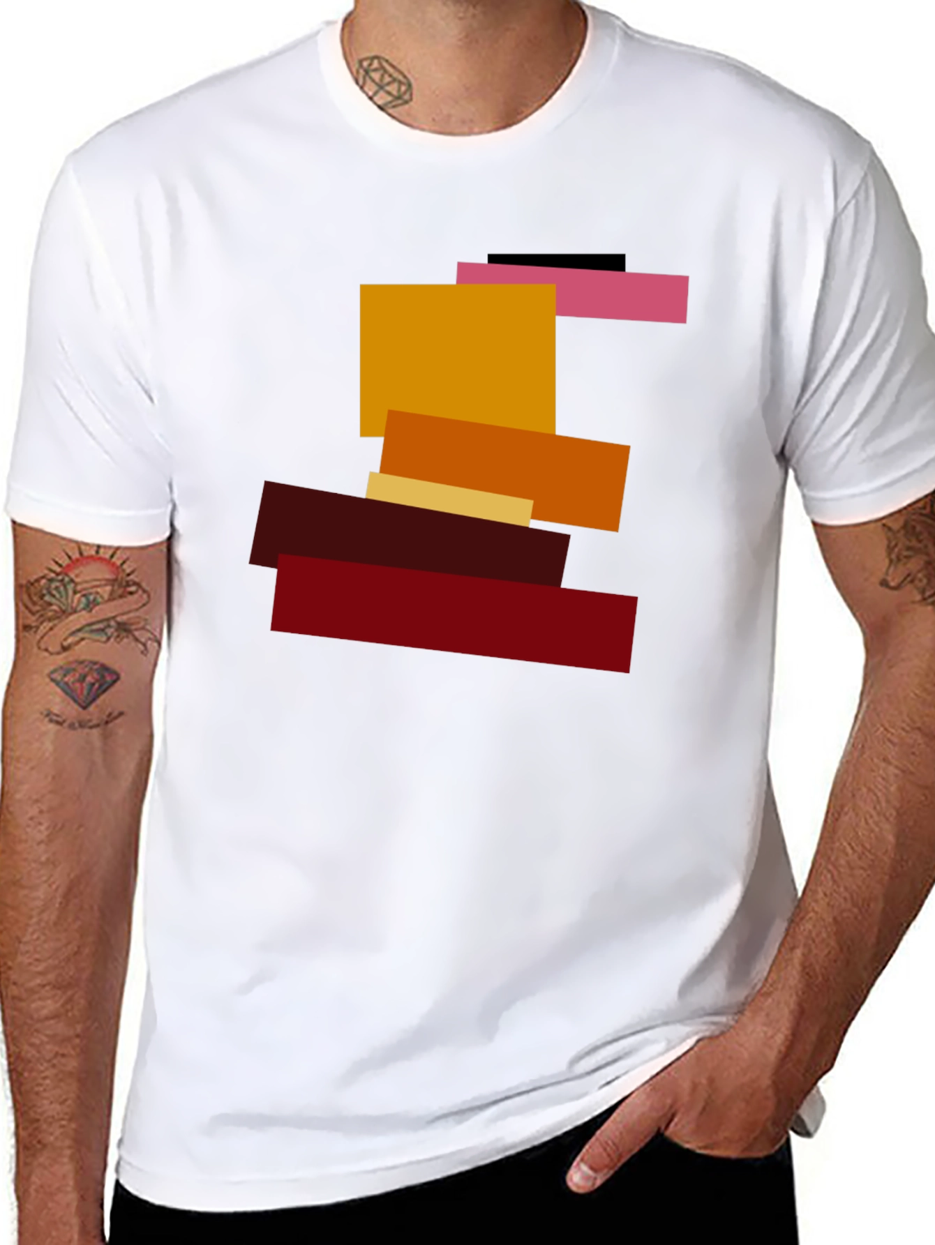 Abstract Block Tee - Modern Art T-Shirt