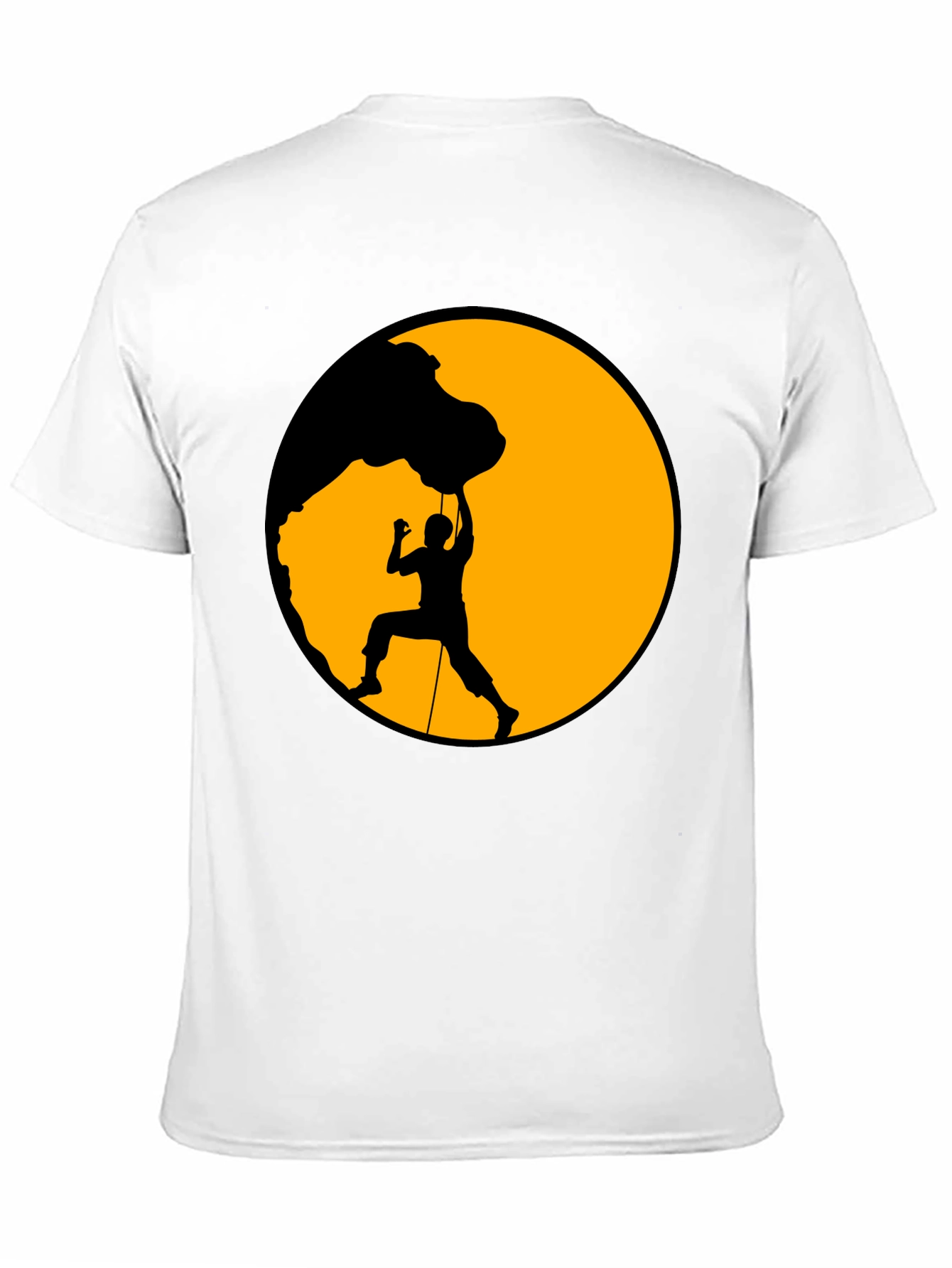Climber Silhouette Graphic Tee - Black Cotton Blend