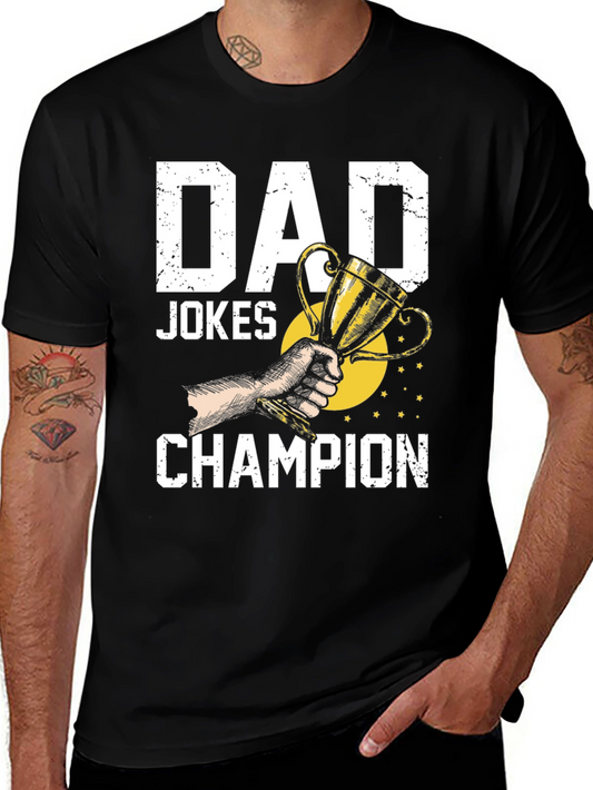 Dad Jokes Champion Graphic T-Shirt