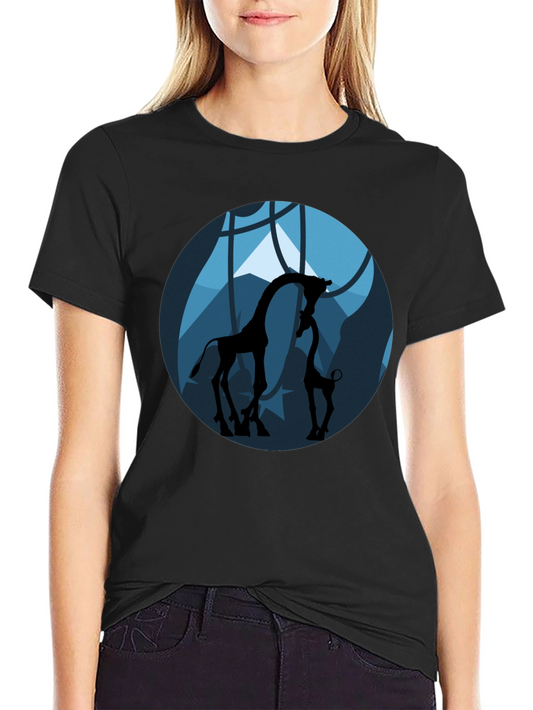 Giraffe Silhouette Graphic Tee