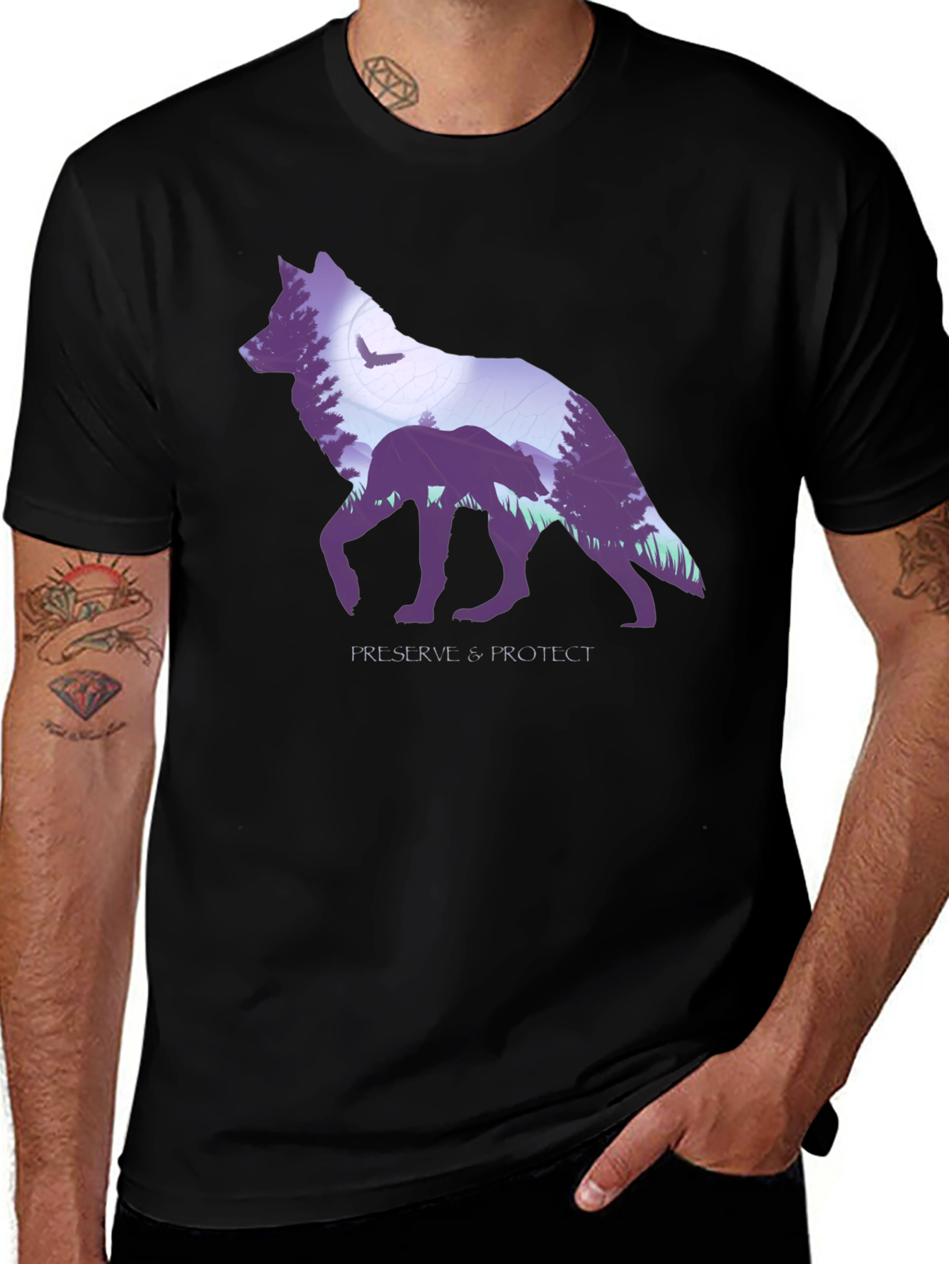 Wolf Graphic T-Shirt - Preserve & Protect