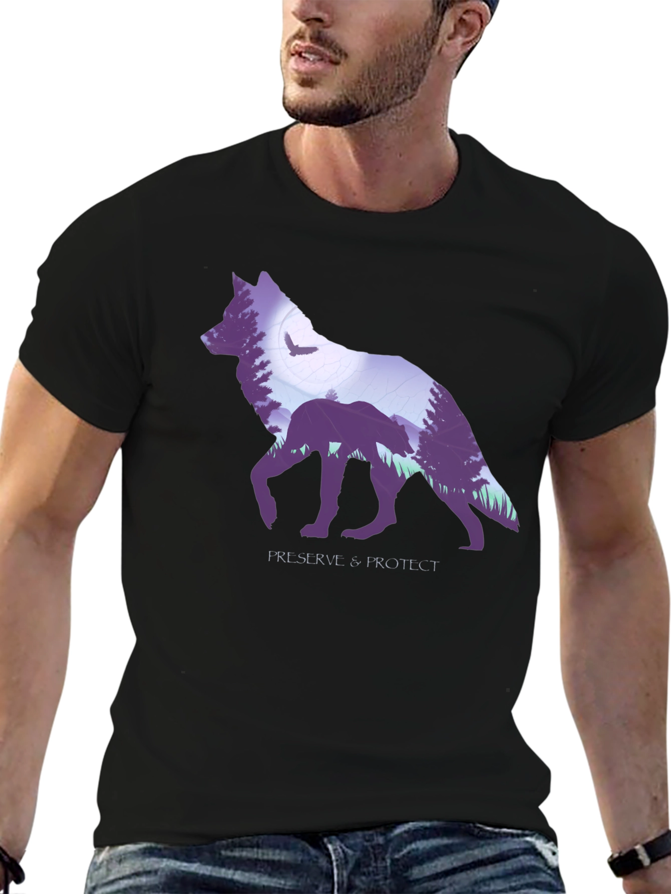 Wolf Graphic T-Shirt - Preserve & Protect