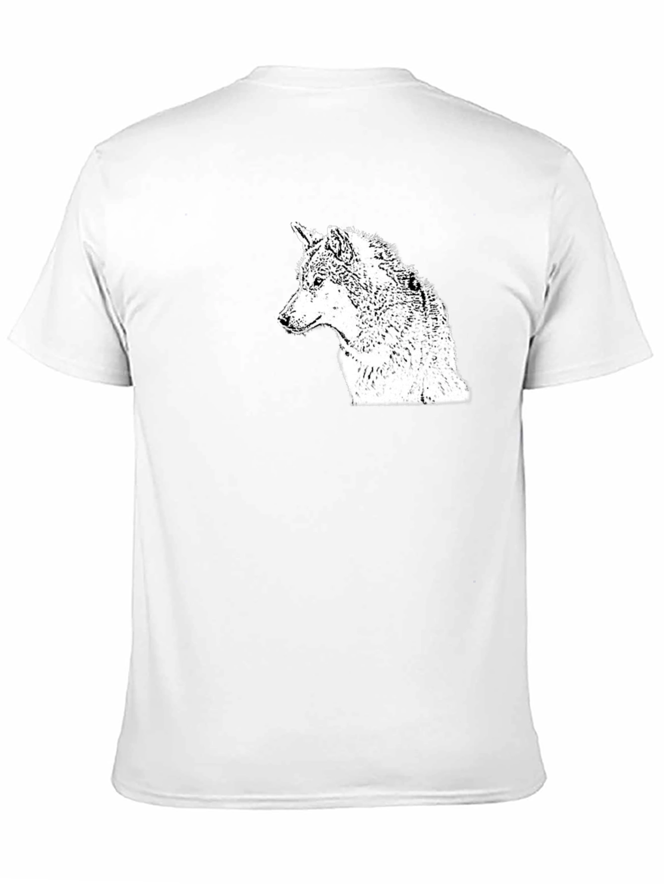 Black Wolf Graphic Tee - Mens Casual T-Shirt