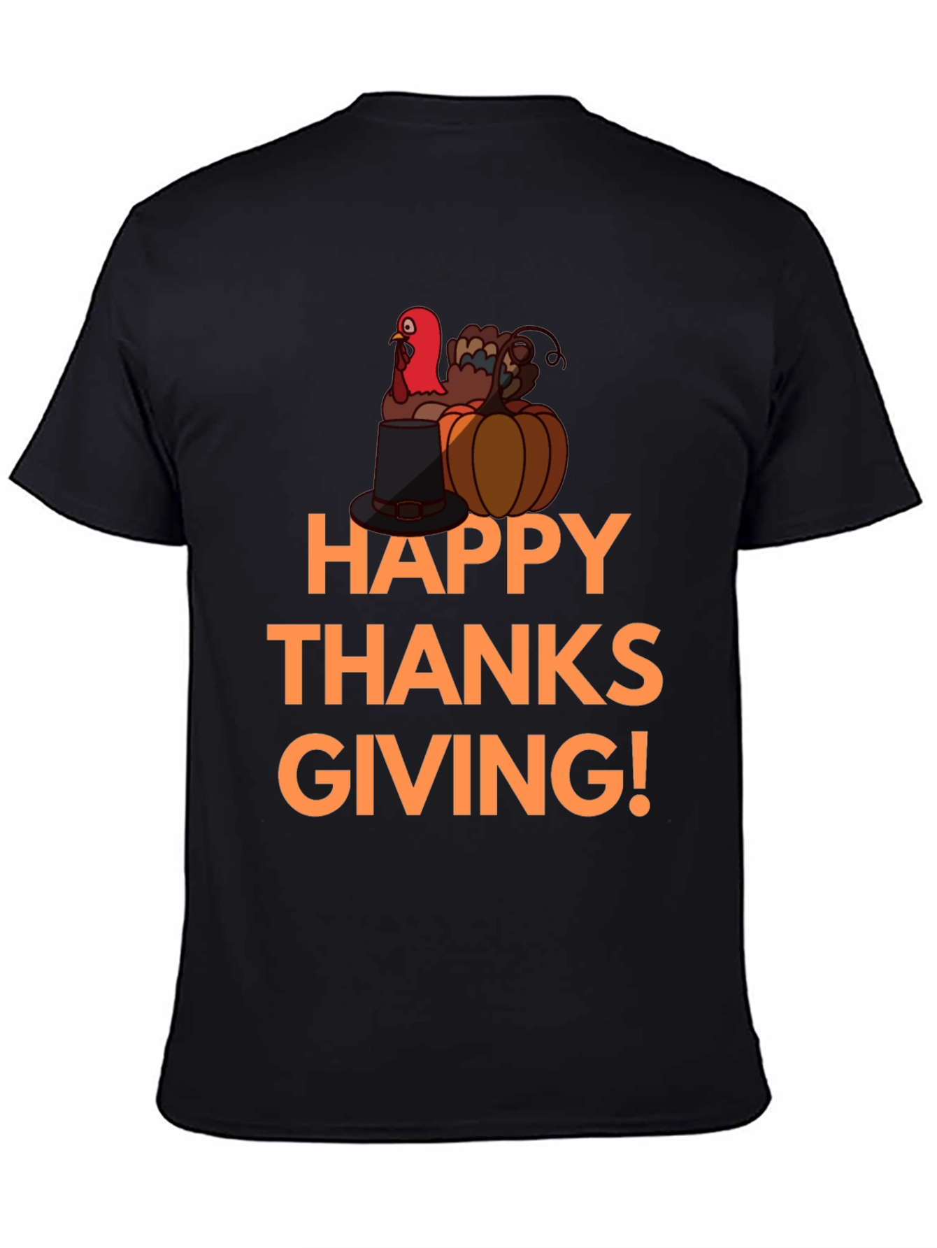 Happy Thanksgiving Turkey Graphic T-Shirt