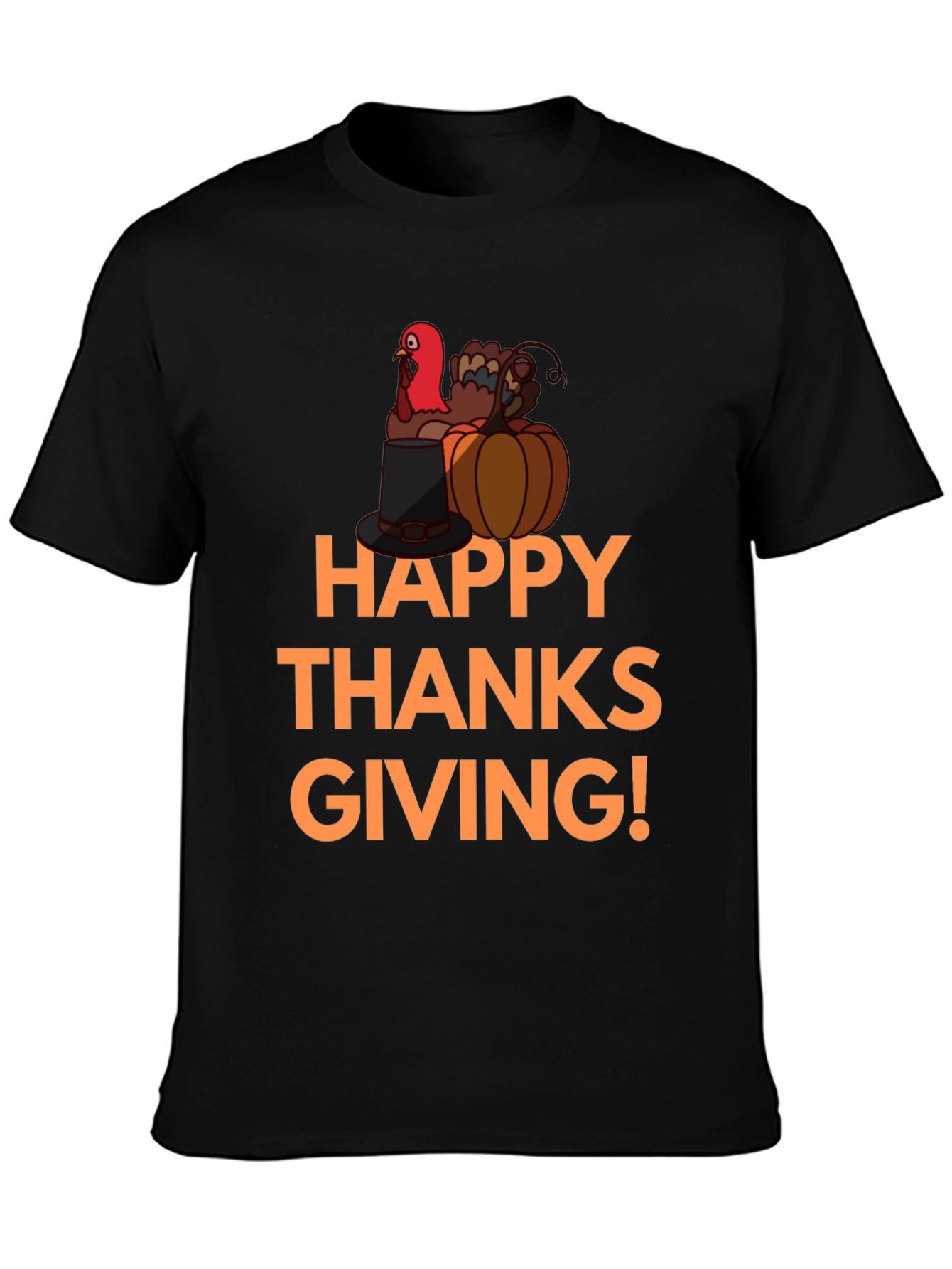 Happy Thanksgiving Turkey Graphic T-Shirt