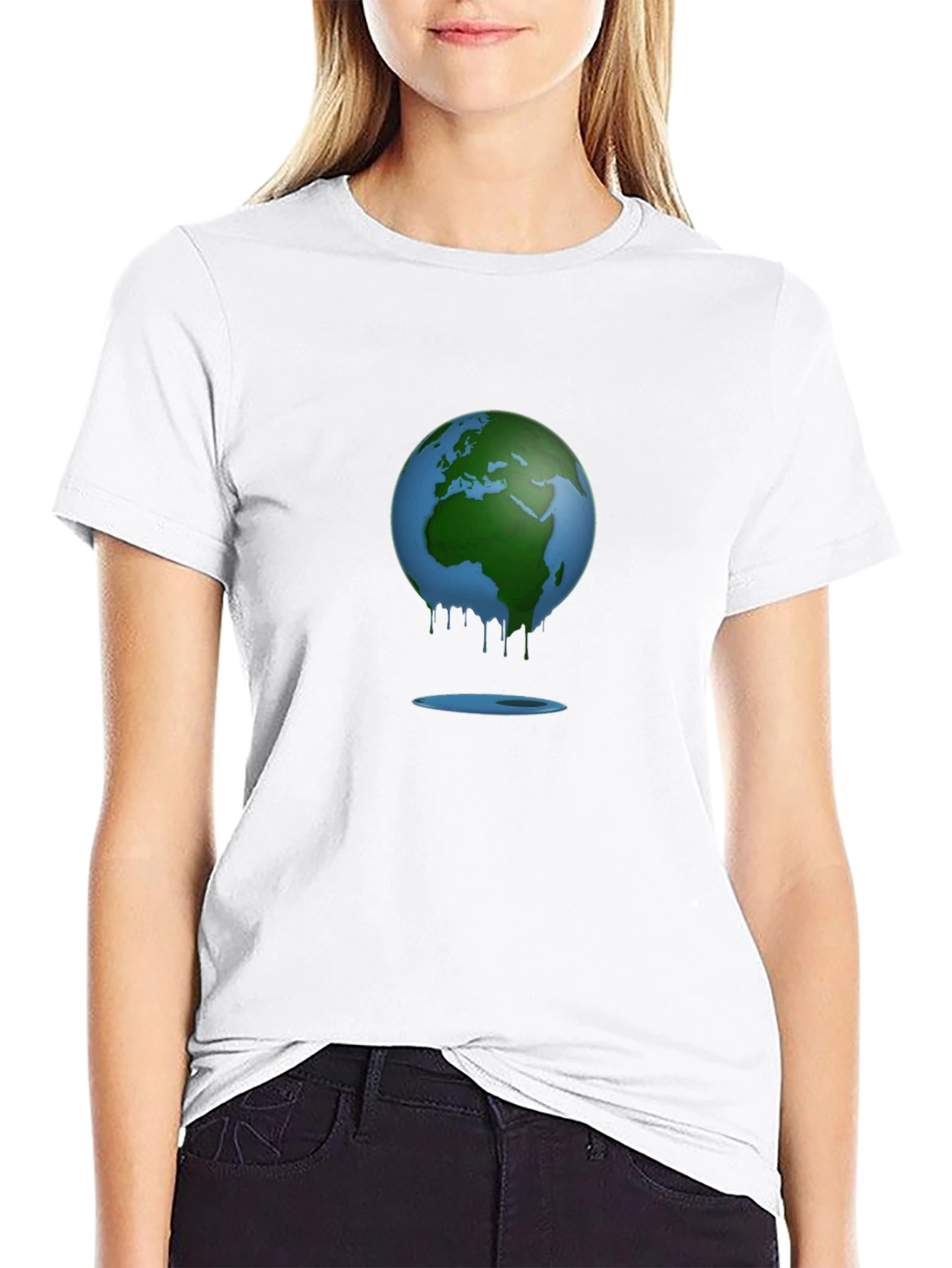 Melting Earth Graphic Tee - Climate Change Awareness