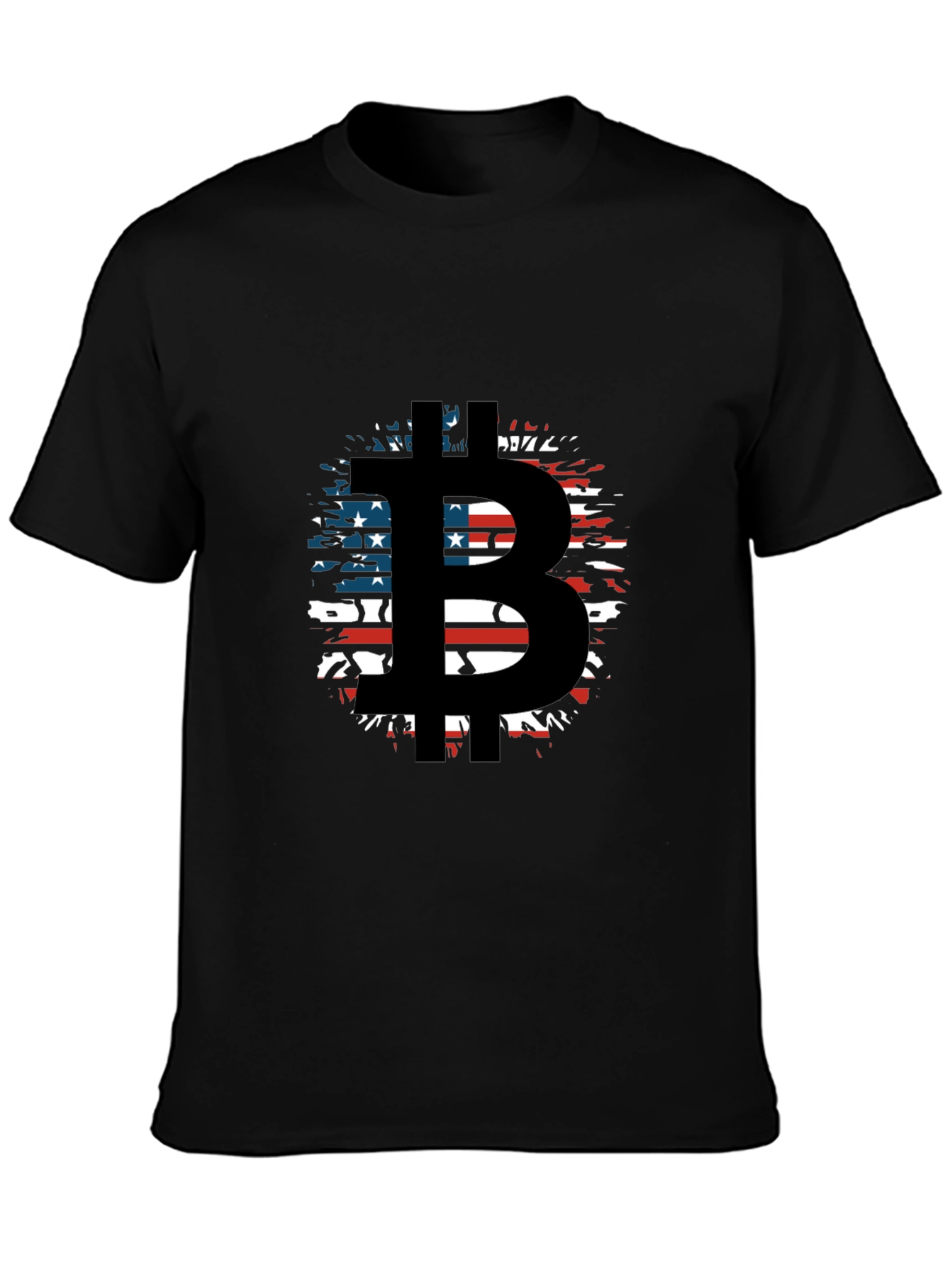 Bitcoin American Flag T-Shirt - Crypto Design
