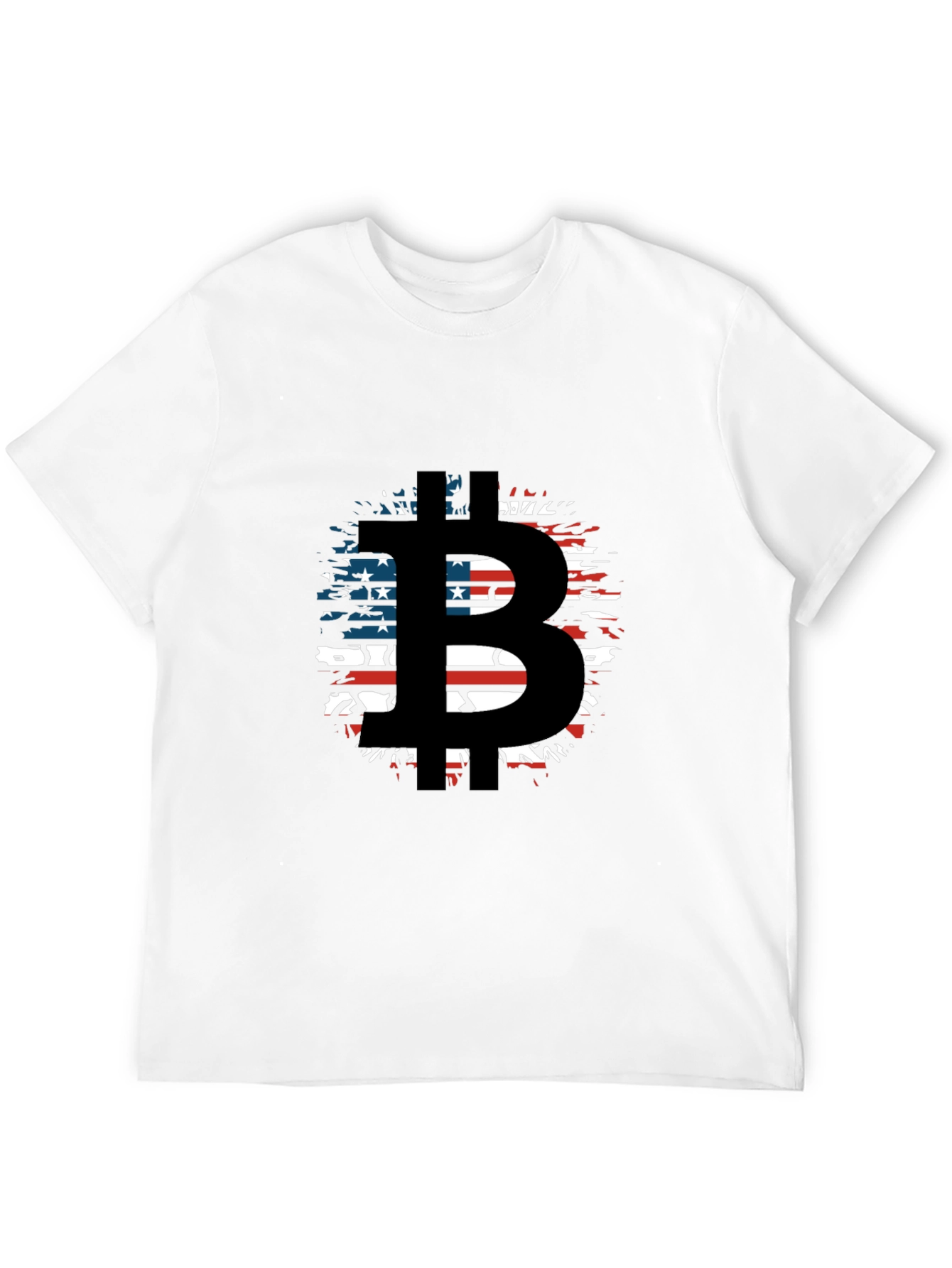Bitcoin American Flag T-Shirt - Crypto Design