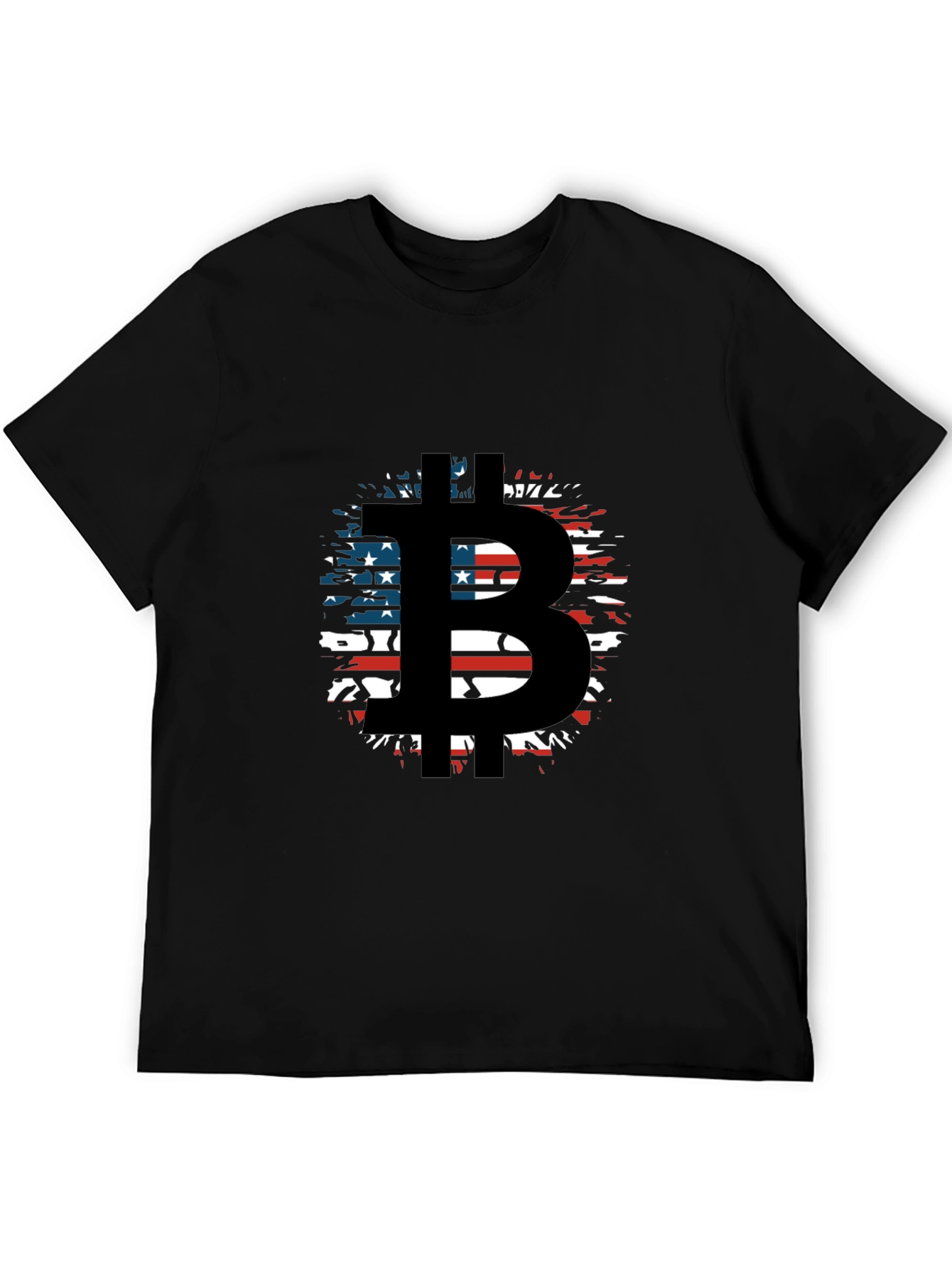 Bitcoin American Flag T-Shirt - Crypto Design