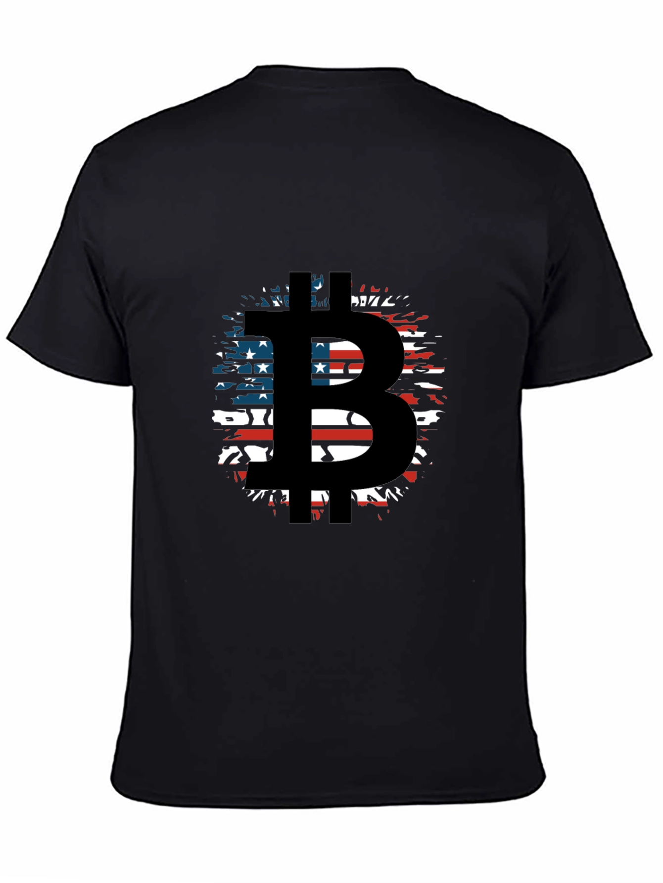 Bitcoin American Flag T-Shirt - Crypto Design