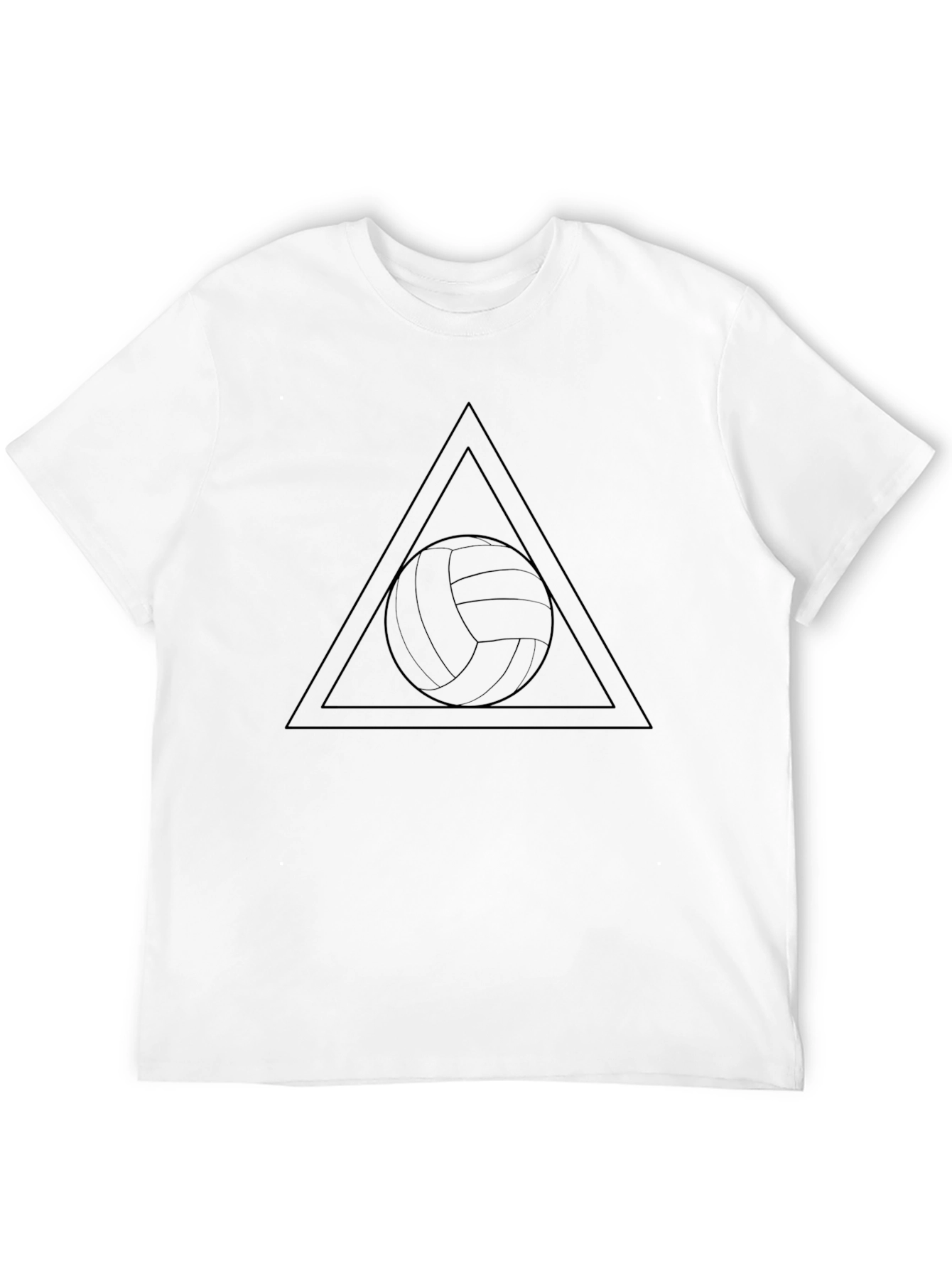 Volleyball Triangle Graphic Tee - Sporty Black T-Shirt