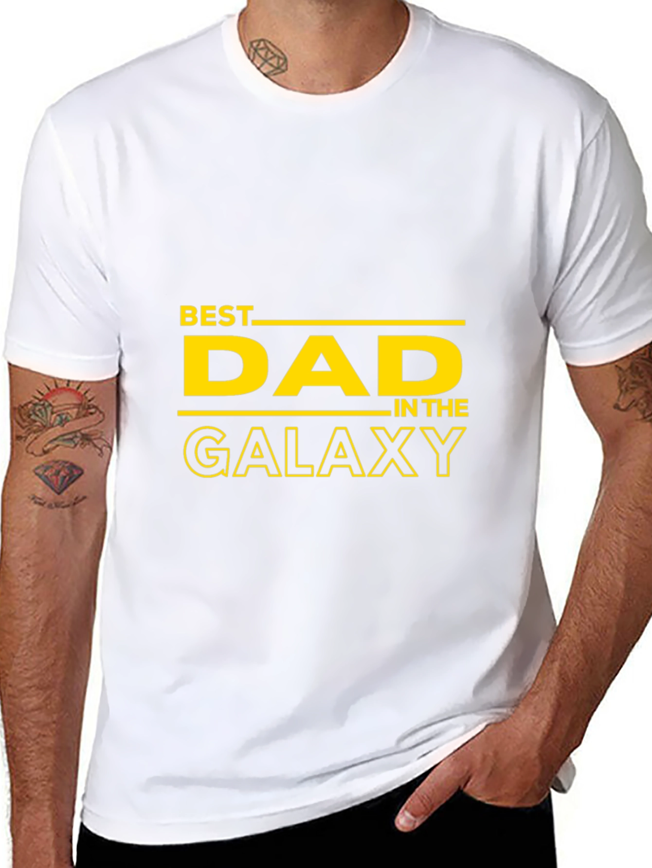 Best Dad in the Galaxy Black T-Shirt