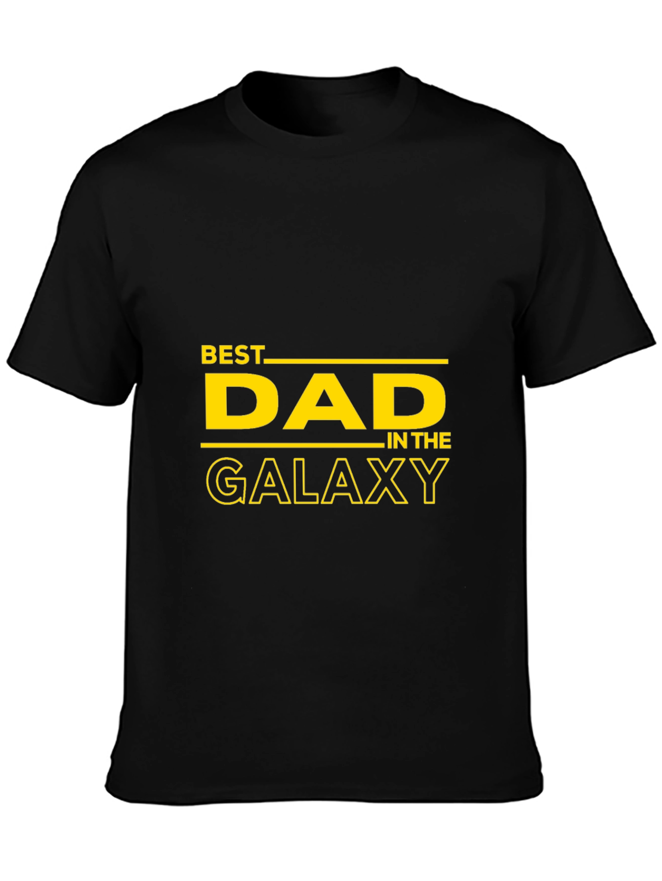 Best Dad in the Galaxy Black T-Shirt