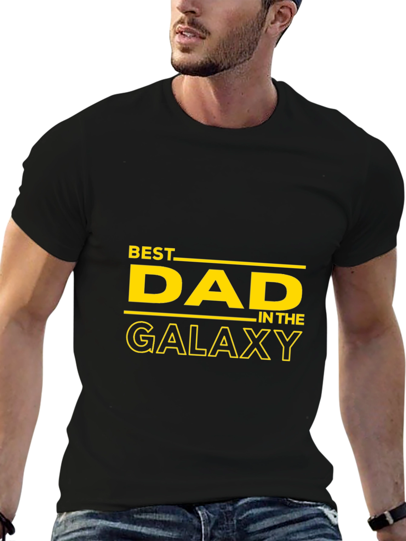 Best Dad in the Galaxy Black T-Shirt